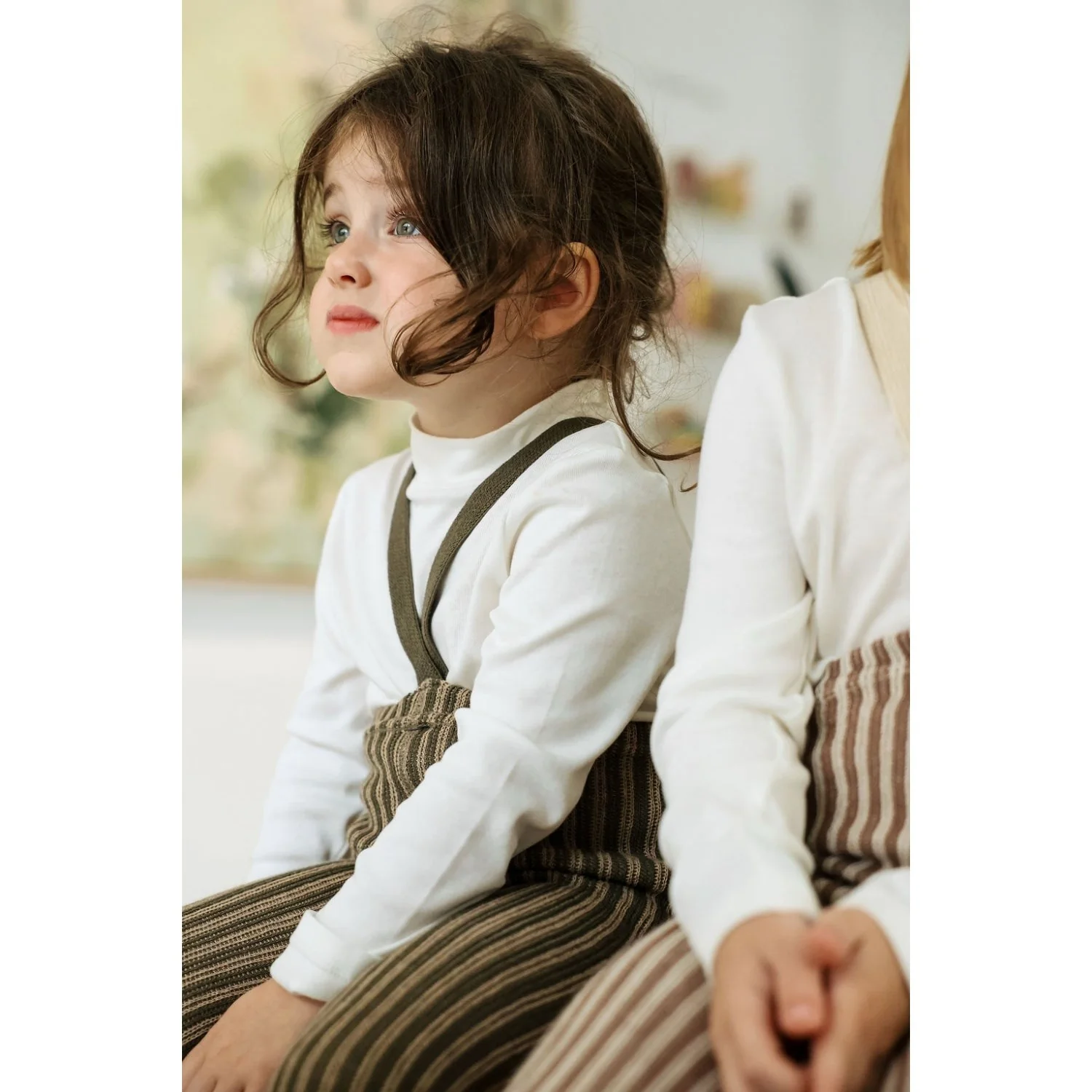 Silly Silas Seaweed Brown X Peanut Striped Special Footed Strømpebukser - Image 10