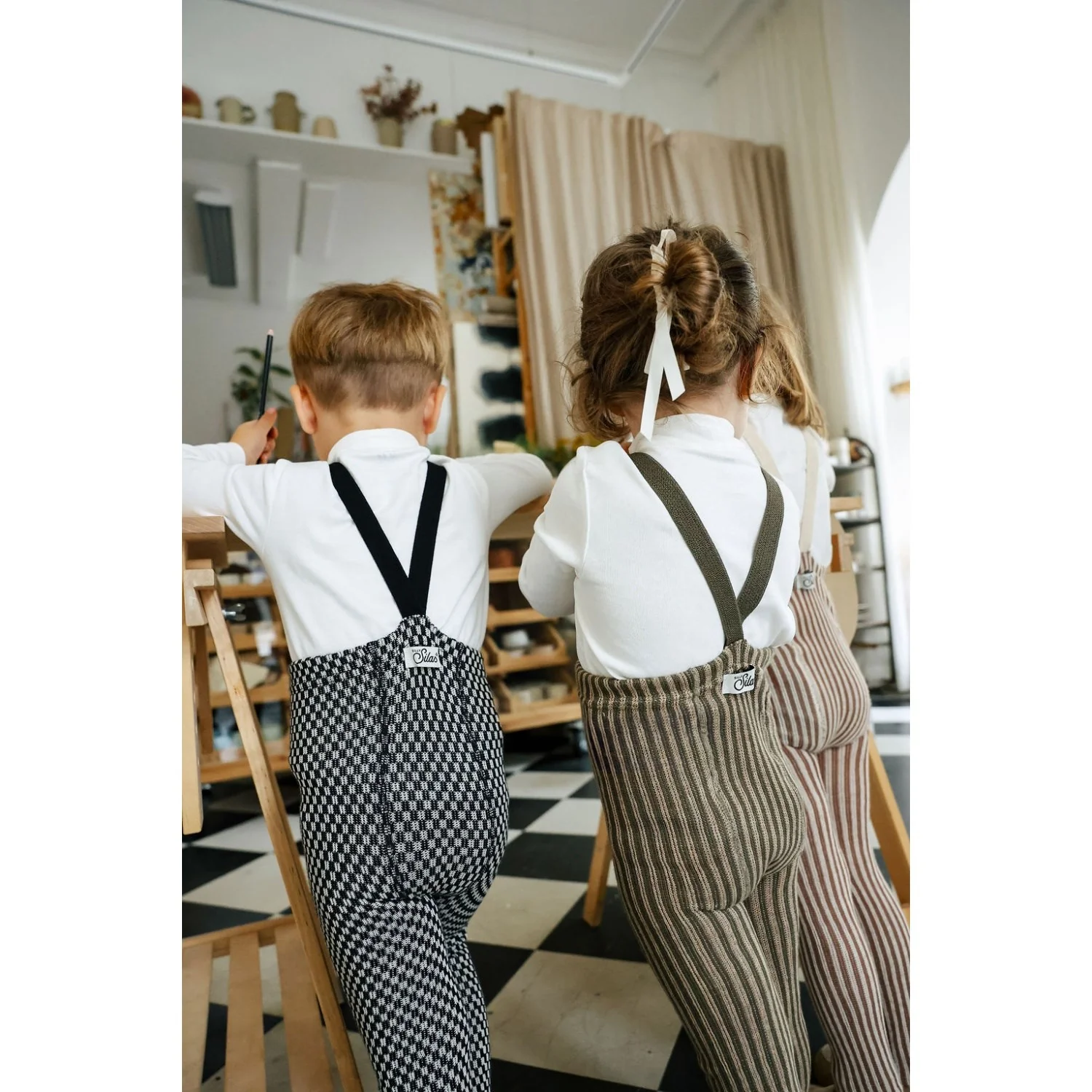 Silly Silas Seaweed Brown X Peanut Striped Special Footed Strømpebukser - Image 11