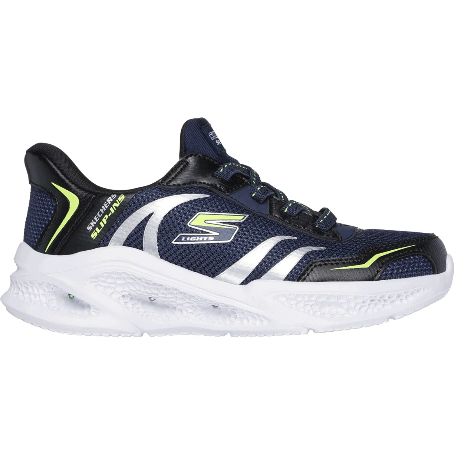 Skechers Navy Slip-Ins: S-Lights: Meteor-Lights - Brisk-Beams - Image 3