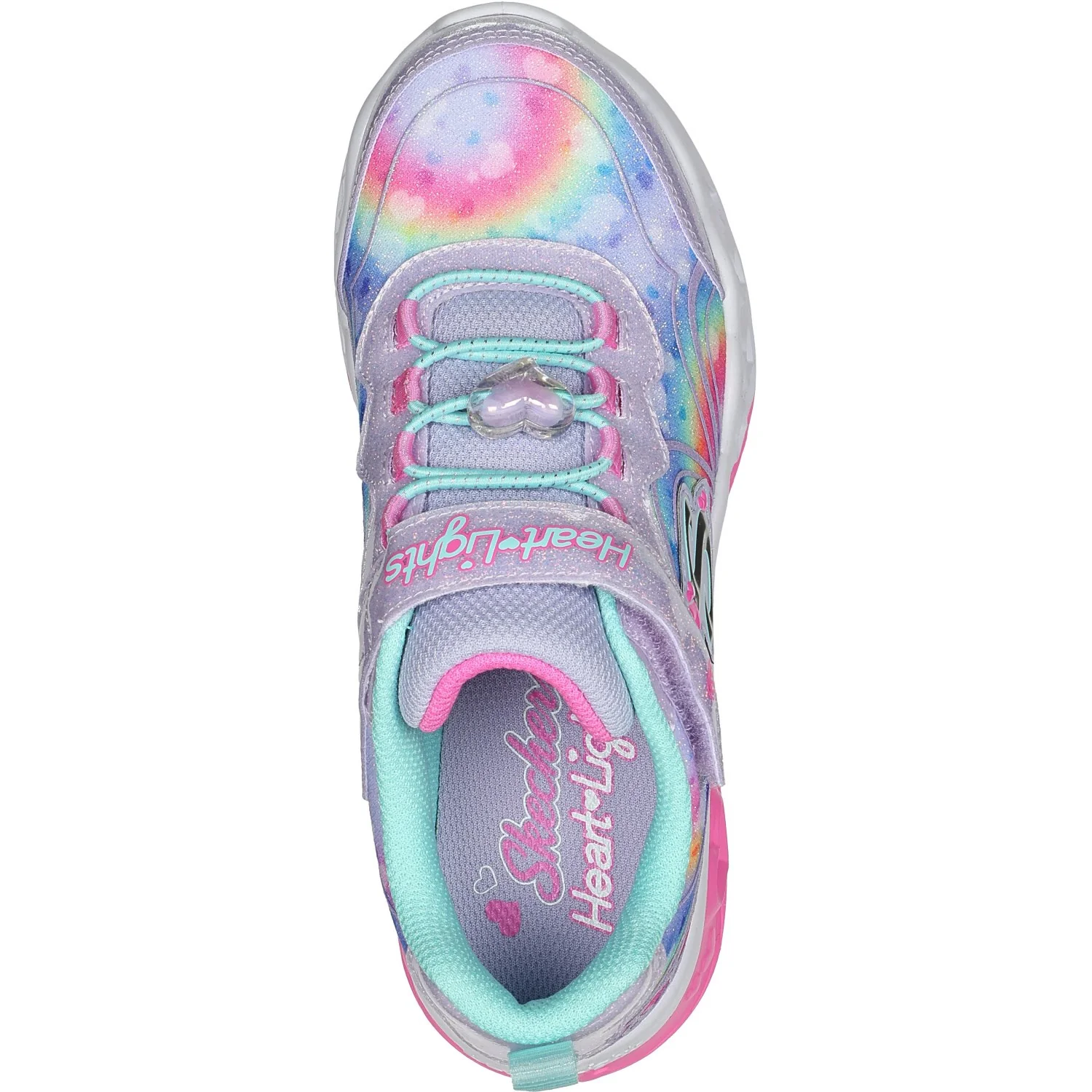 Skechers Purple Flutter Heart Lights Groovy Swirl - Image 5