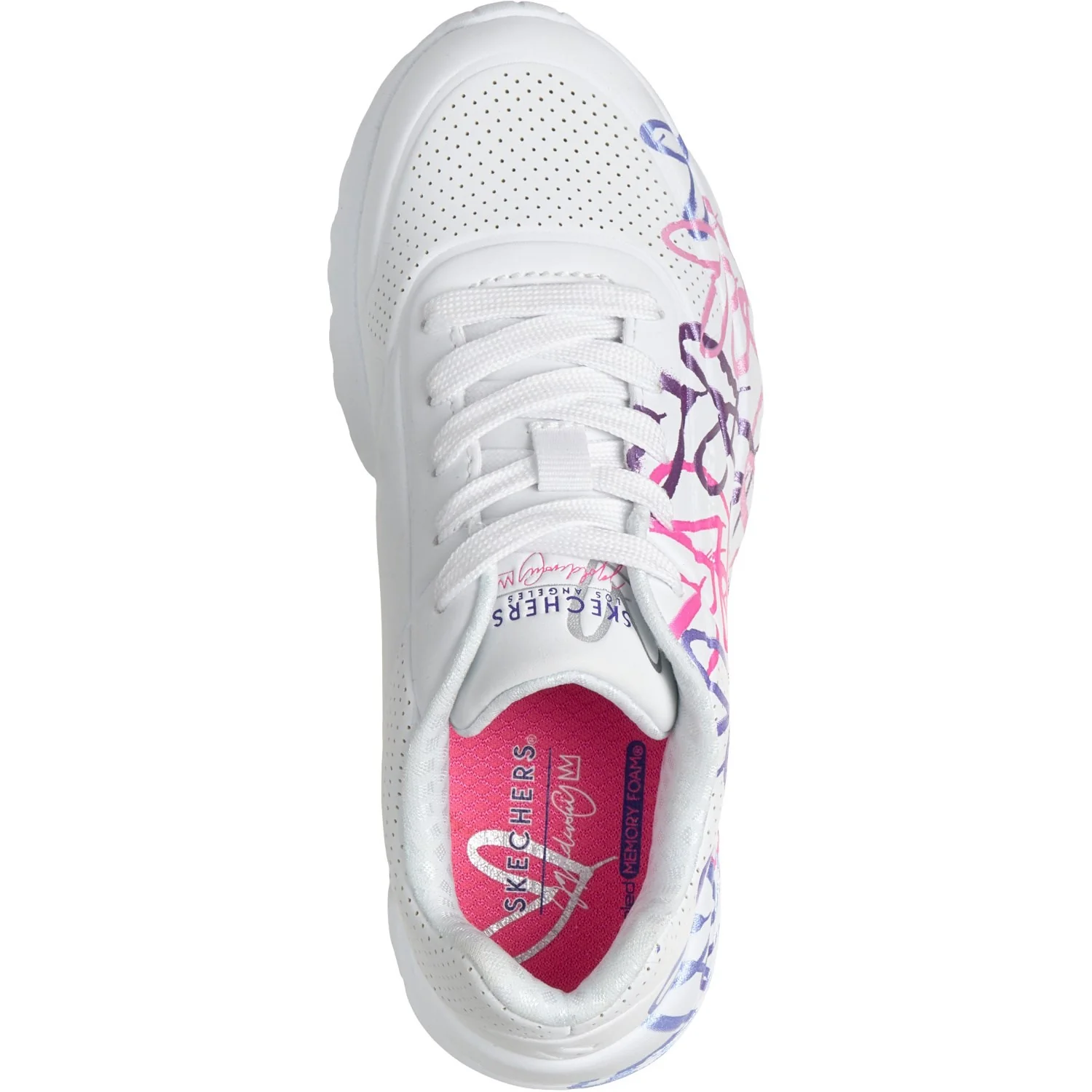Skechers White JGoldcrown: UNO Lite - Metallic Joy - Image 5