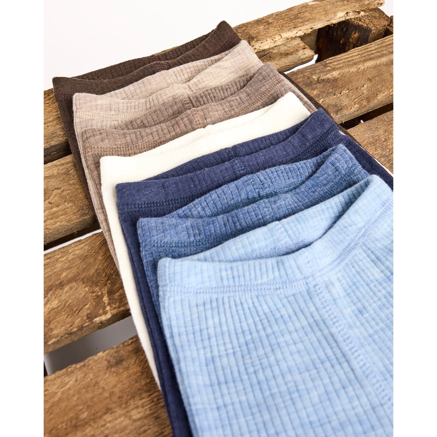Smallstuff Light Blue Melange Leggings Drop Needle - Image 3