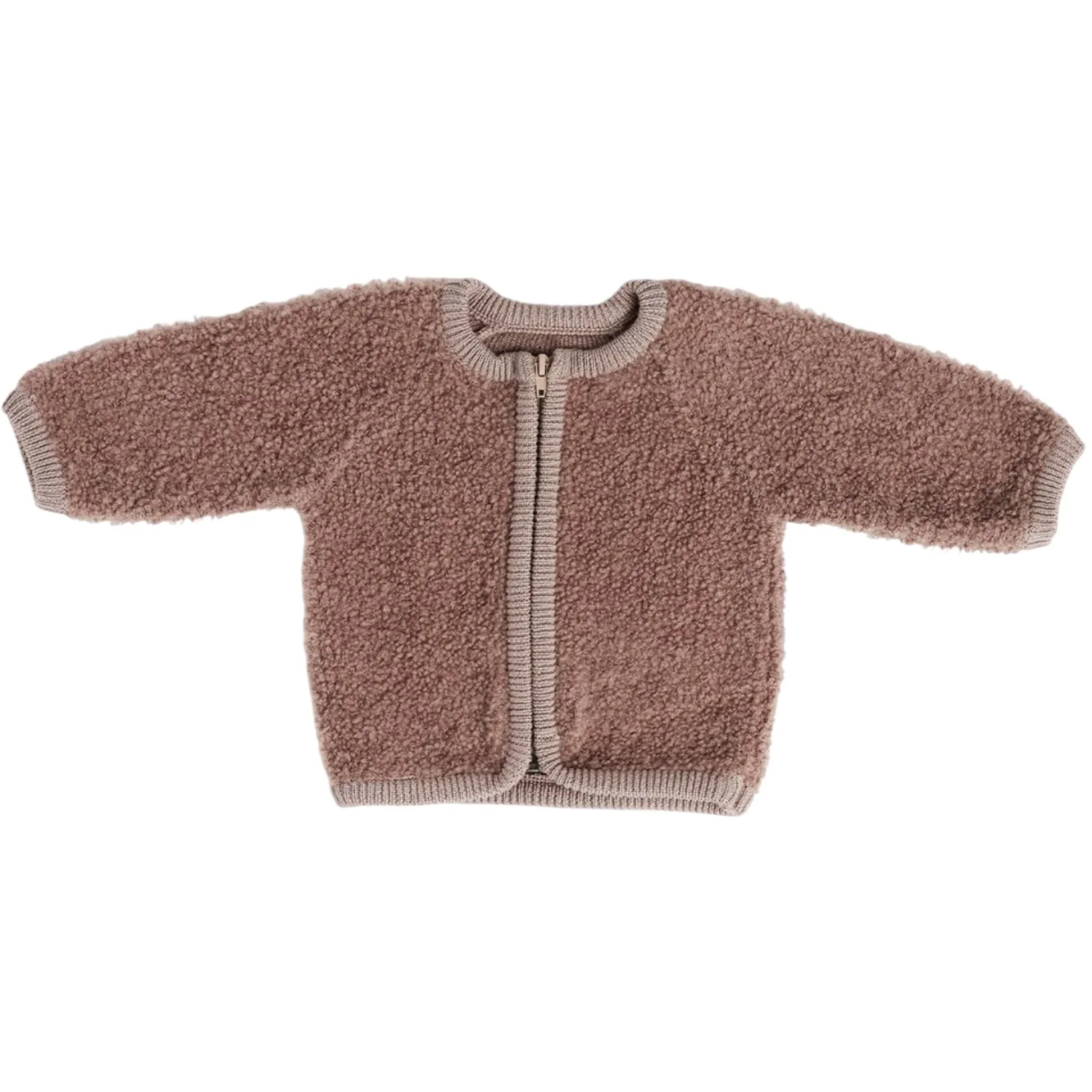 Smallstuff Rose Cardigan Med Lynlås Bouclé Merino Uld