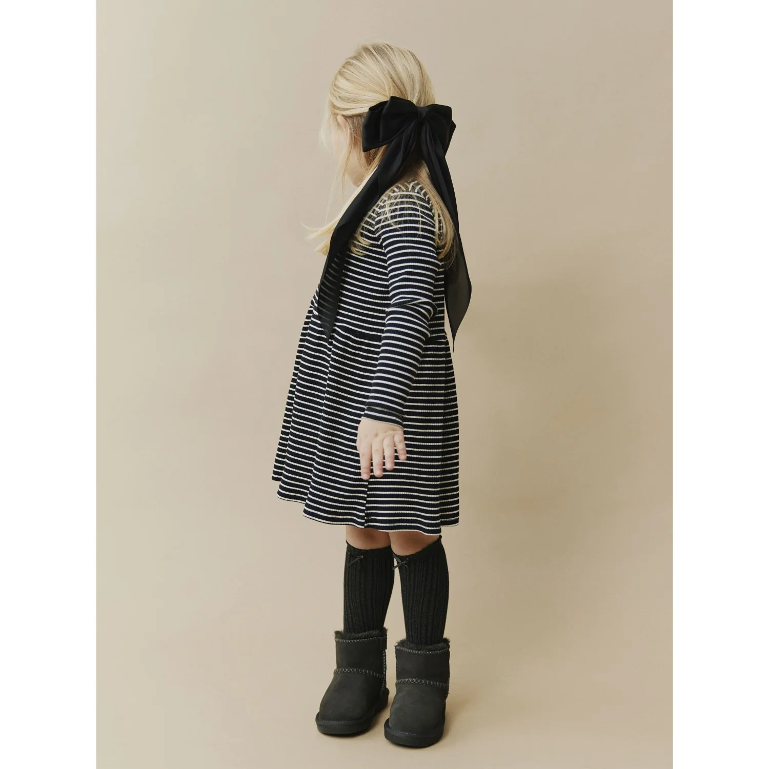 Sofie Schnoor Black Striped BerraSK Kjole - Image 3