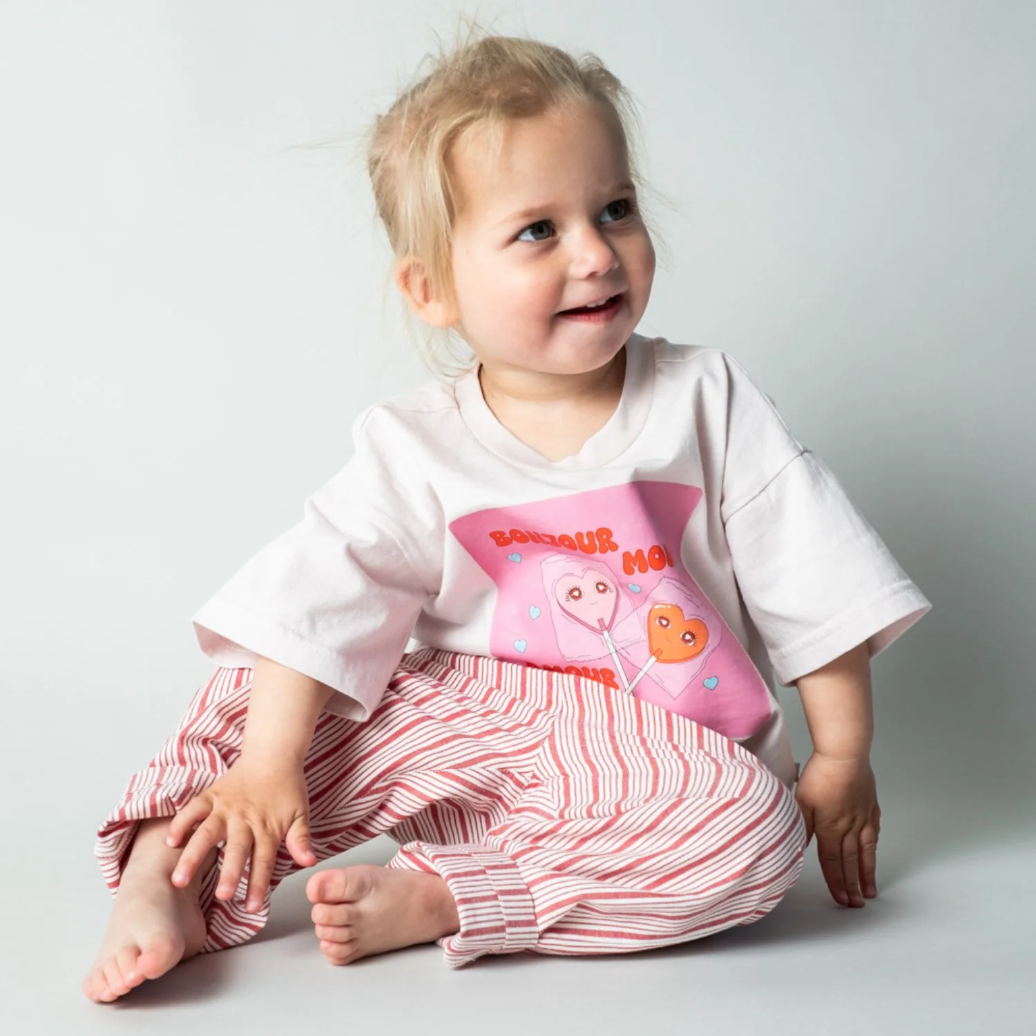 That's Mine Bonjour Mon Amour Vilde Oversized T-Shirt - Image 2