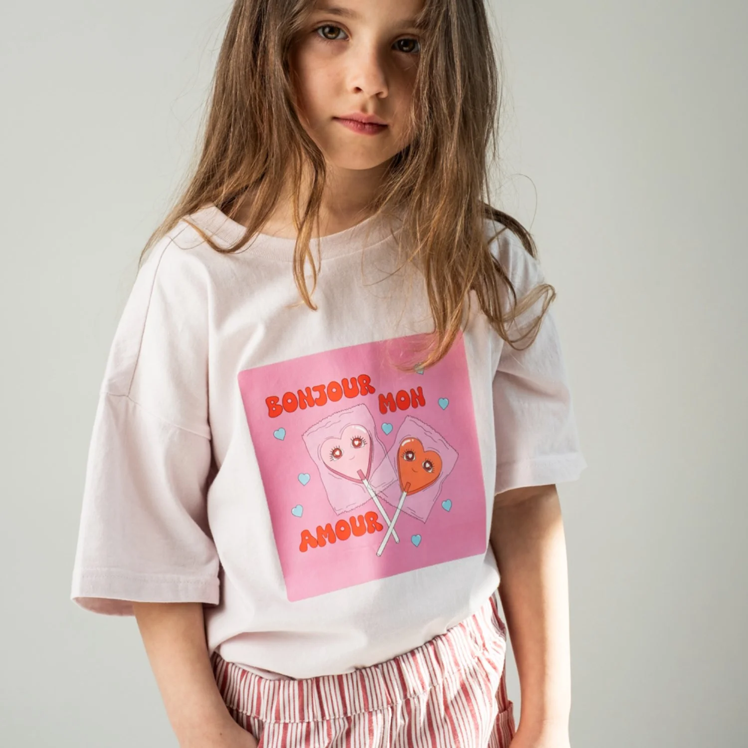 That's Mine Bonjour Mon Amour Vilde Oversized T-Shirt - Image 3