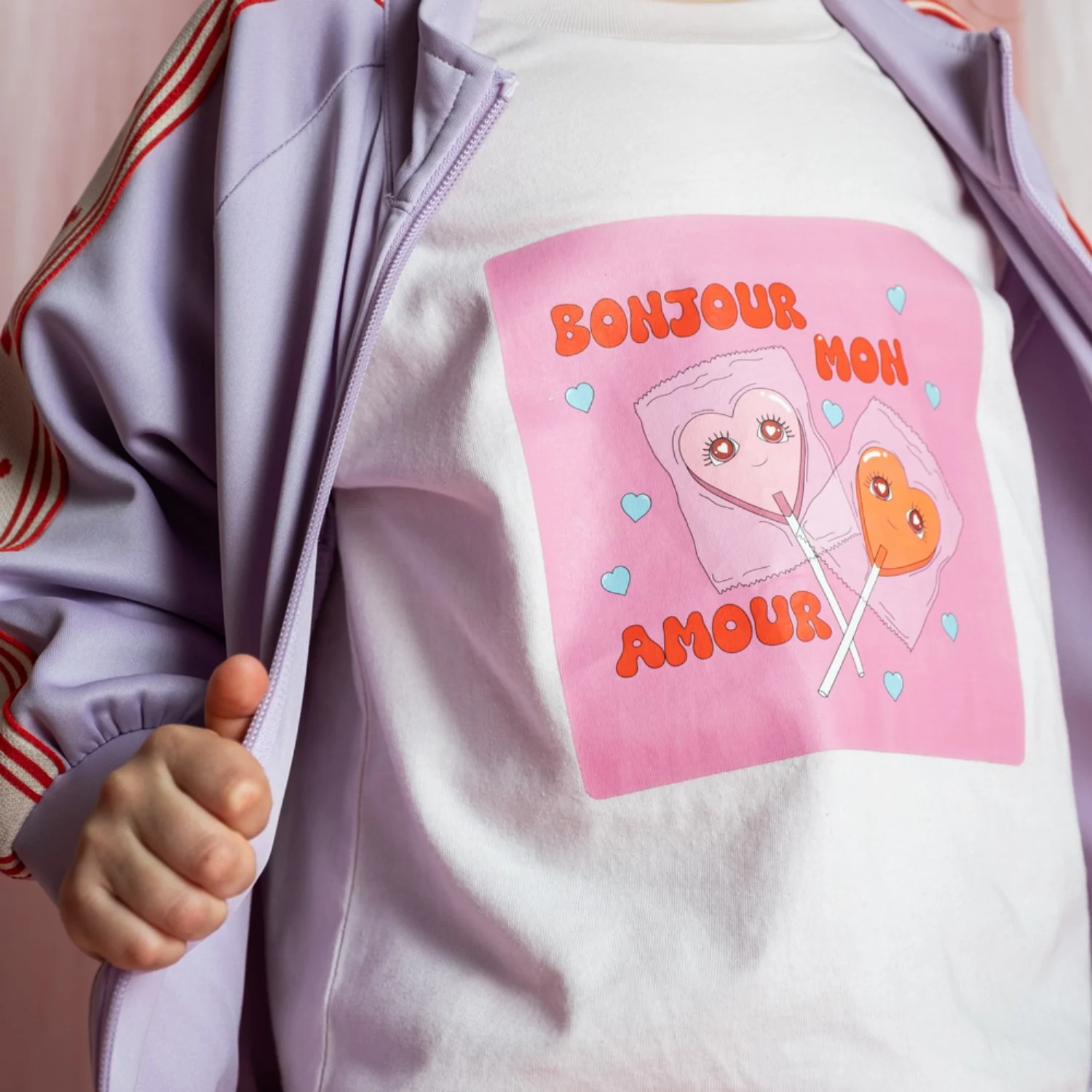 That's Mine Bonjour Mon Amour Vilde Oversized T-Shirt - Image 4