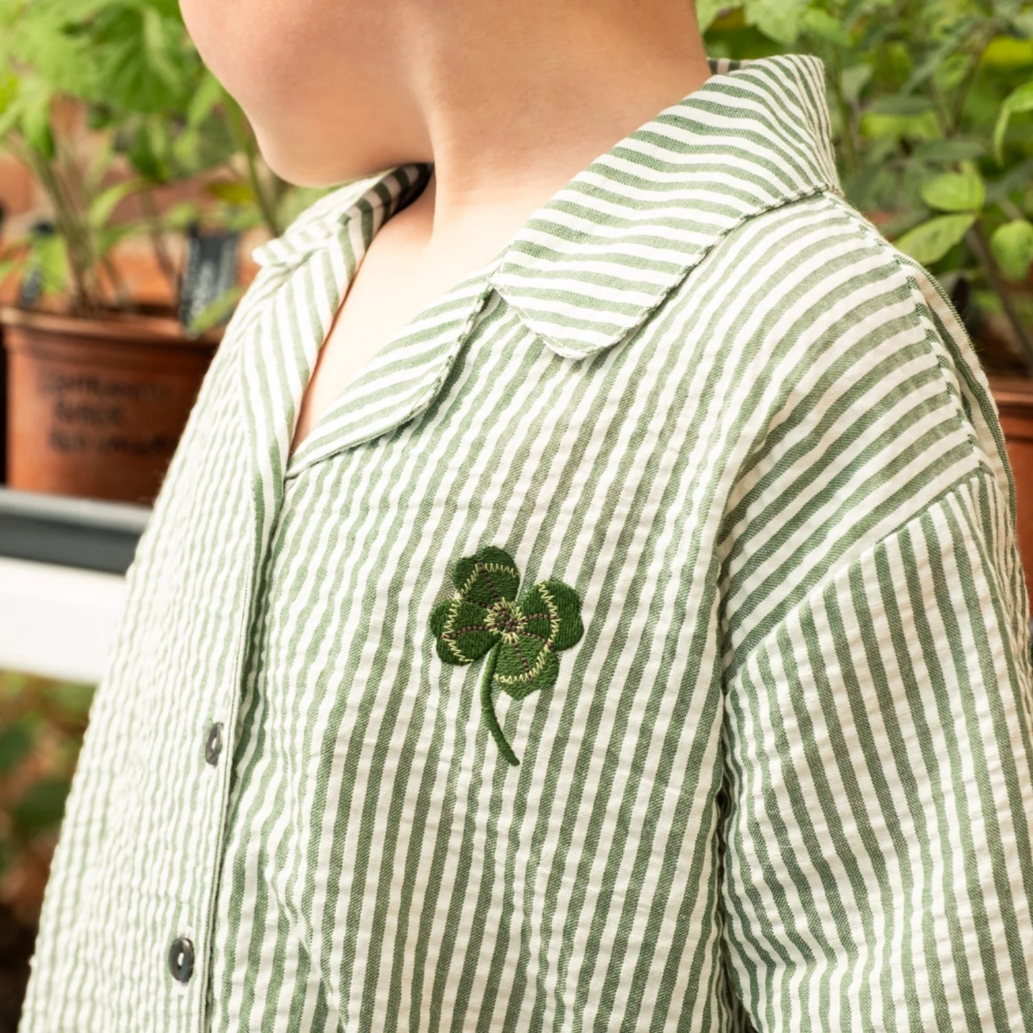 That's Mine Green Stripe Ino Skjorte - Image 2