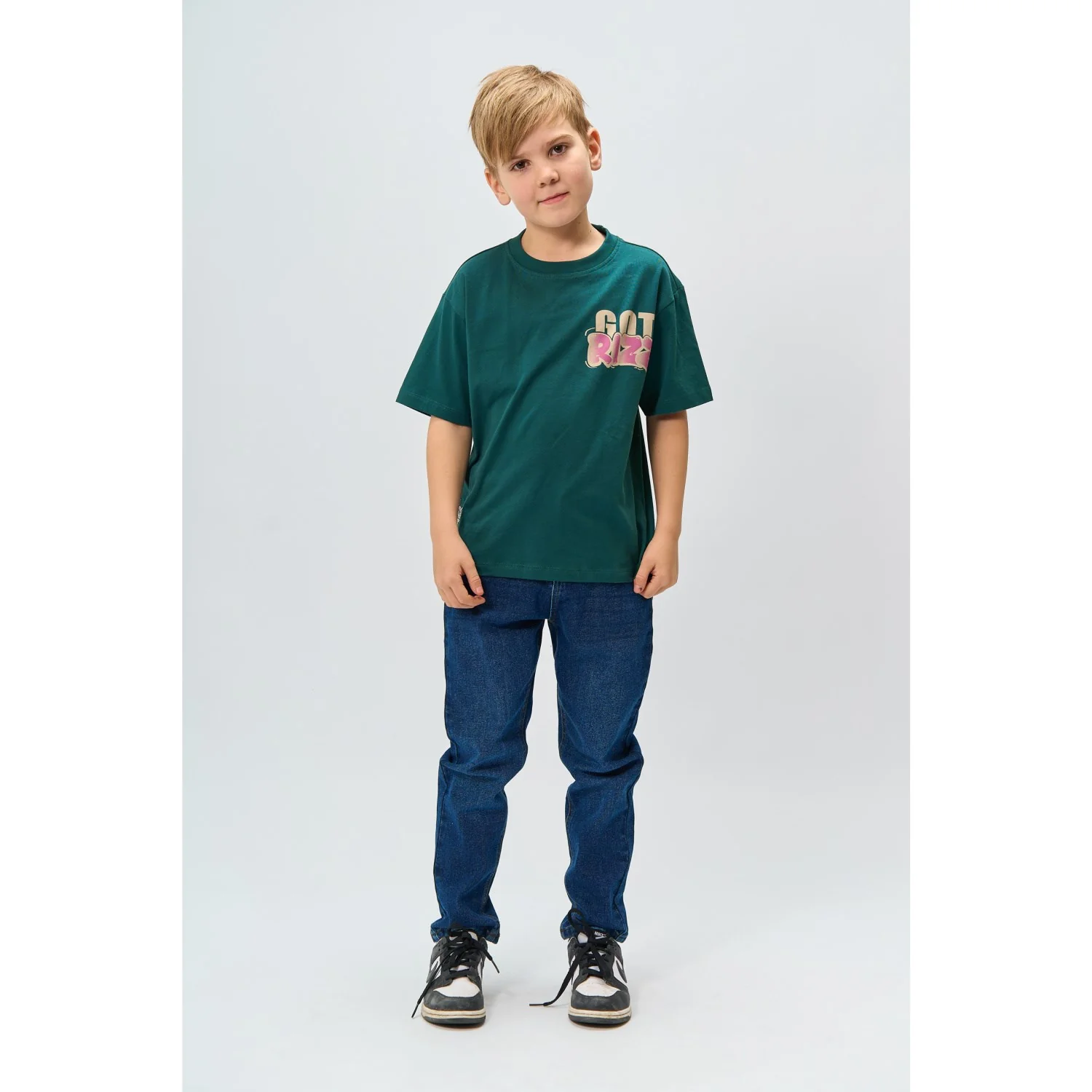 The New Deep Teal Regan Oversize S_S Tee - Image 2