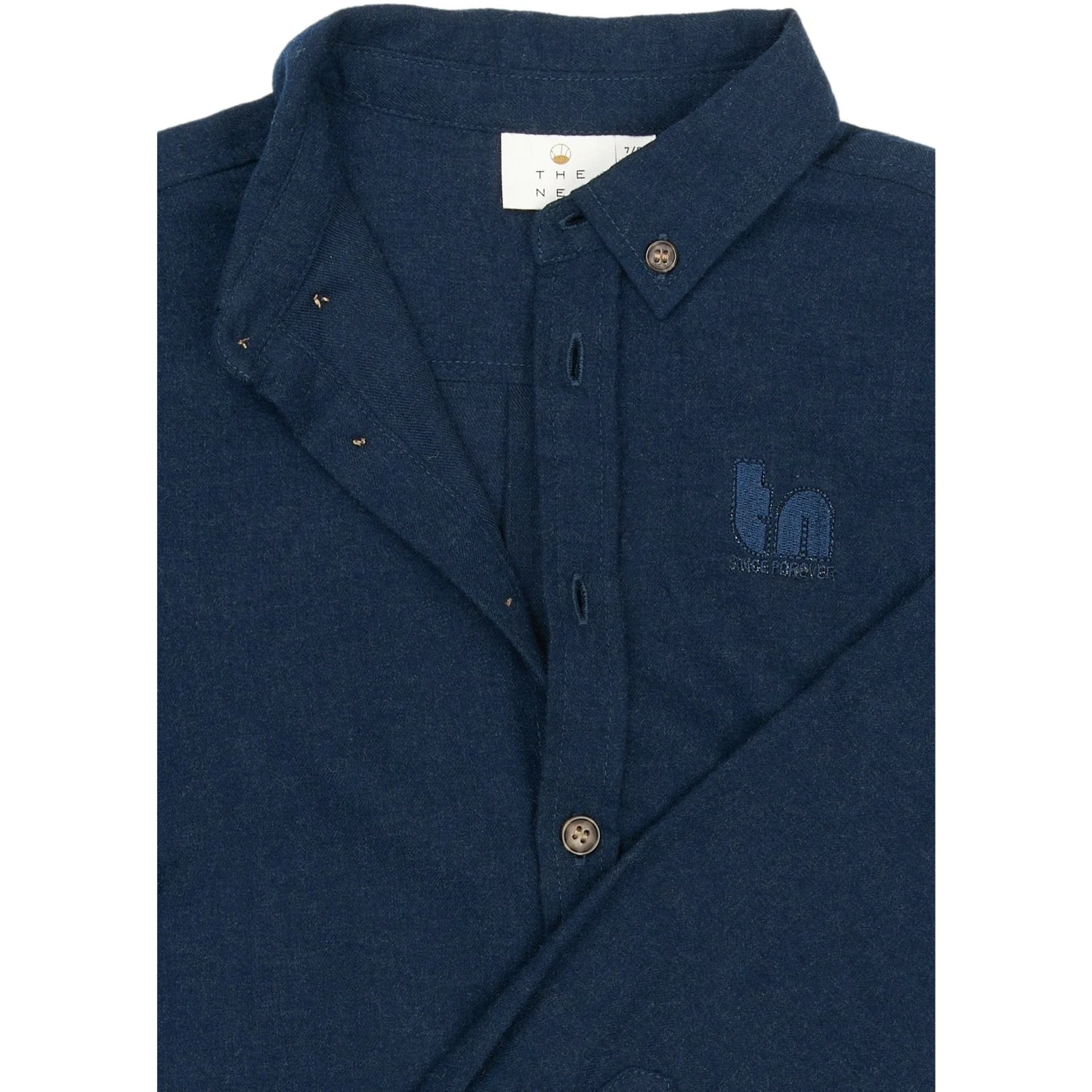 The New Navy Blazer Melange Rick L_S Skjorte - Image 6