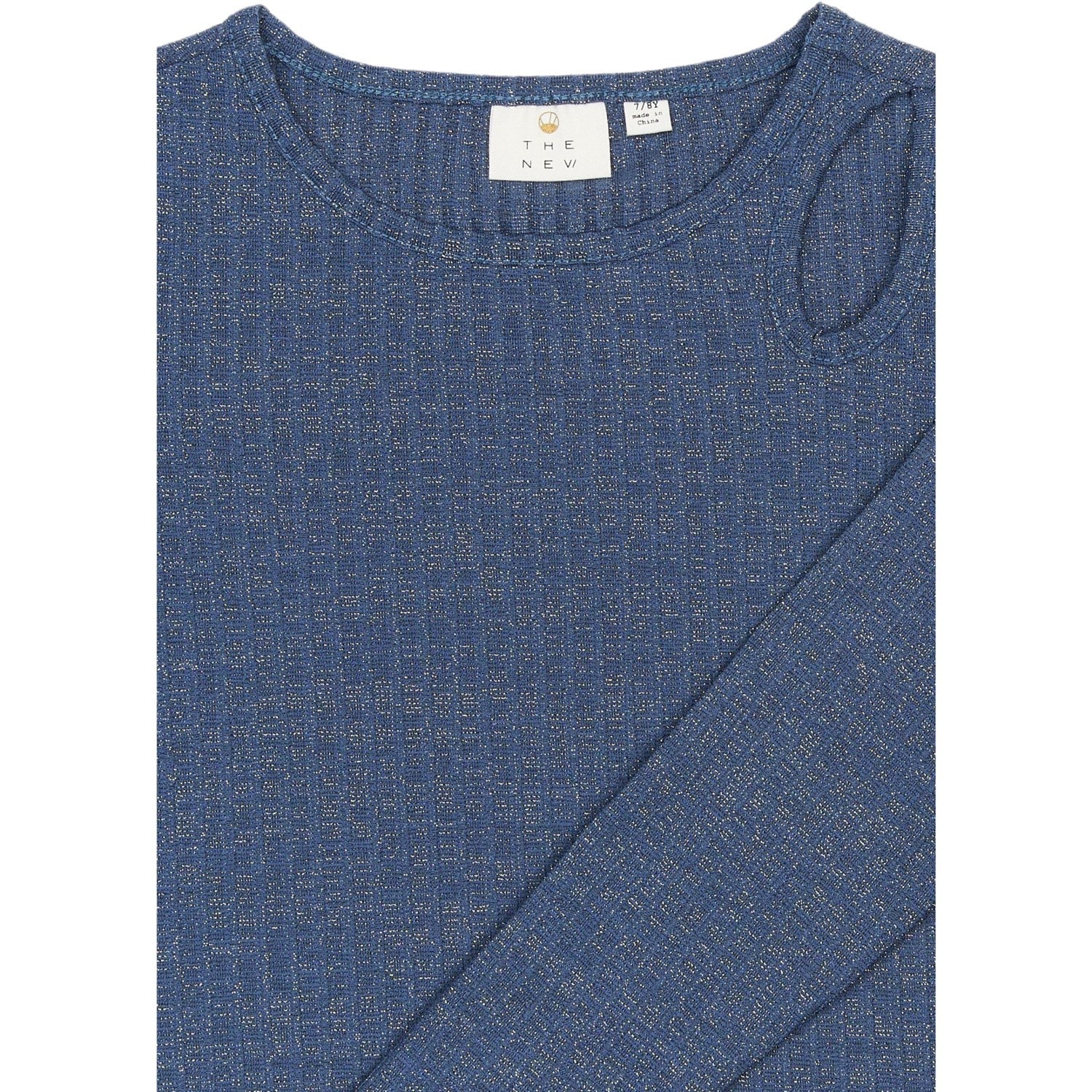 The New Navy Blazer Rina L_S Glitter Rib Tee - Image 7