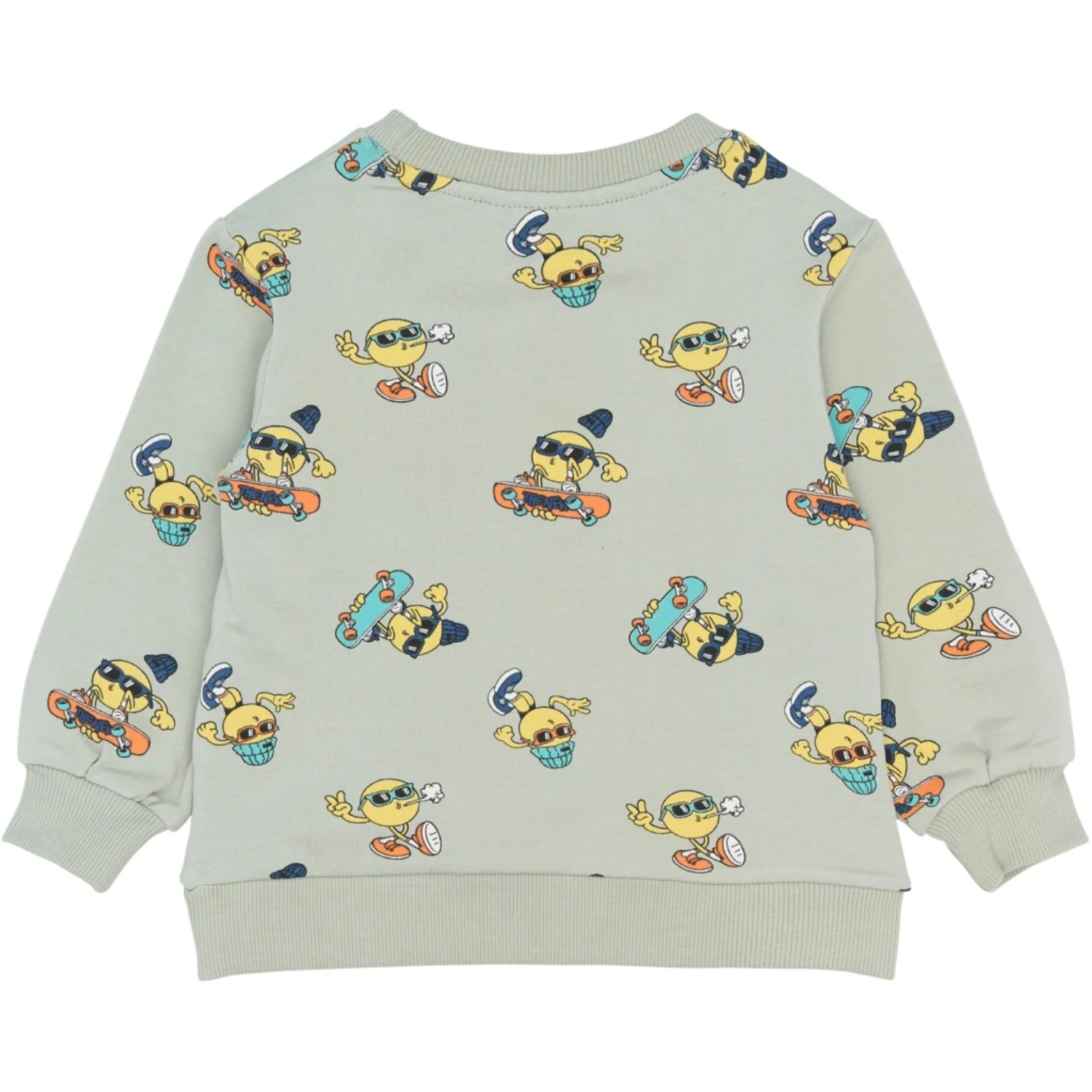 THE NEW Siblings Aqua Gray Aop Tnstsantiago Sweatshirt - Image 4