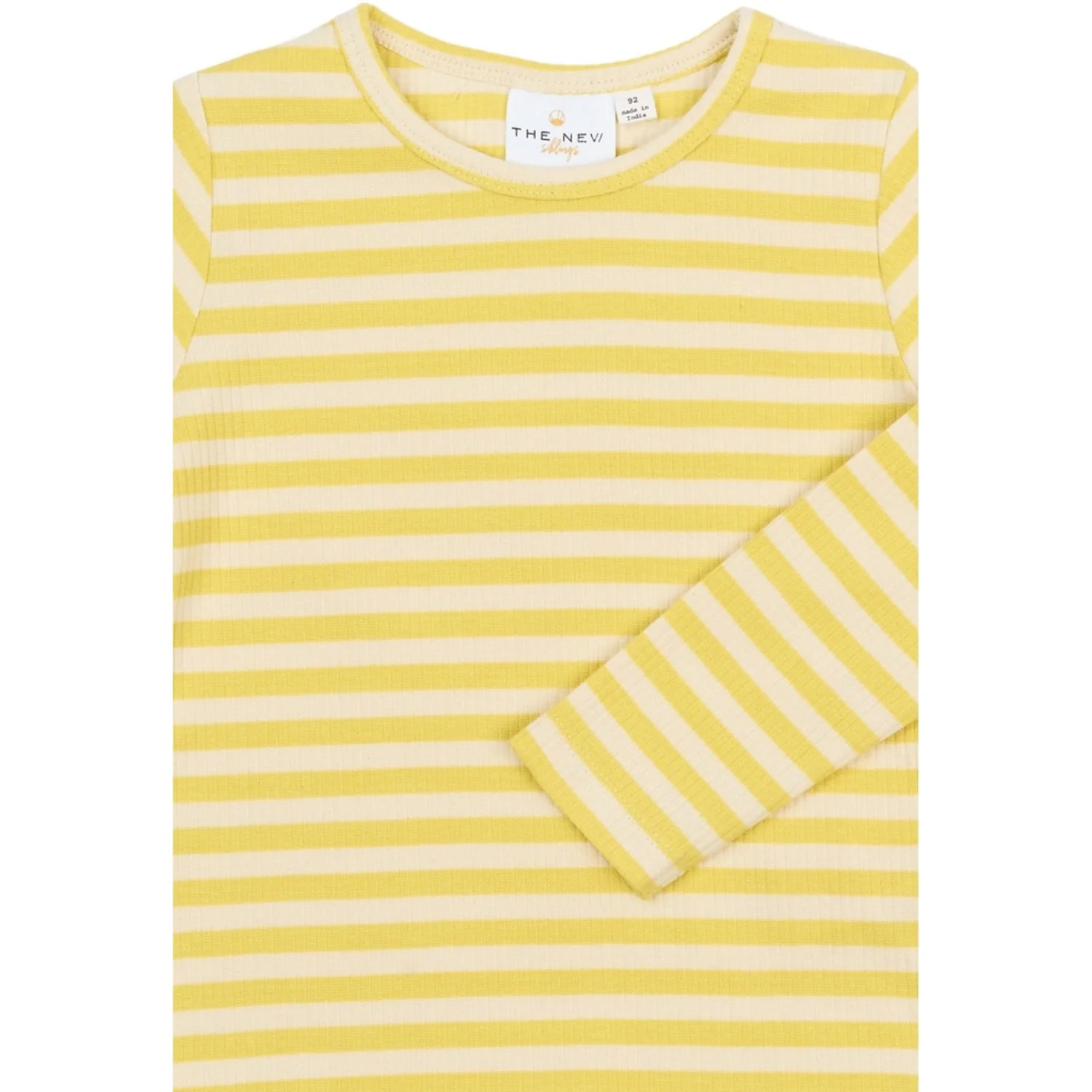 THE NEW Siblings Dusky Citron Striped Tnstfro L_S Rib Tee - Image 3