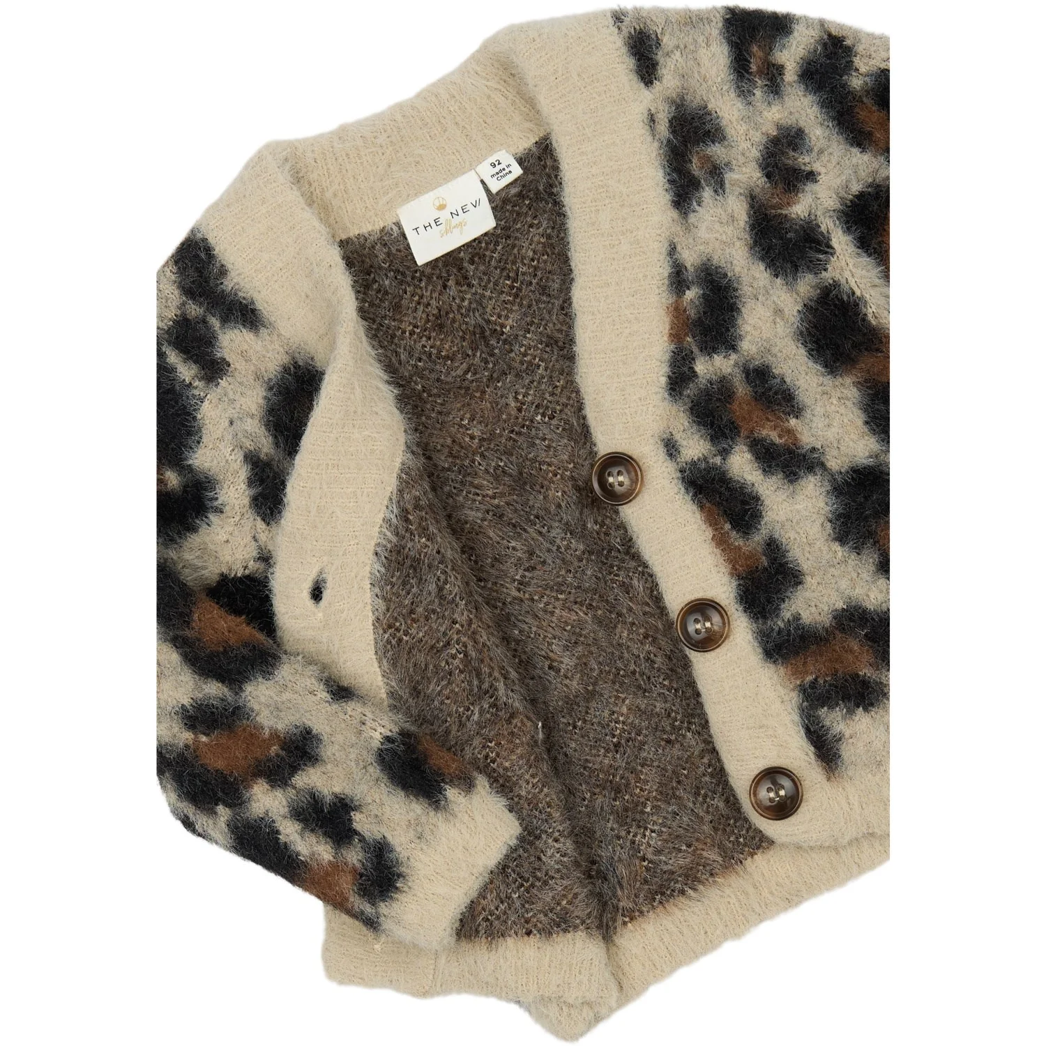 THE NEW Siblings Feather Gray AOP Pamela Jacquard Cardigan - Image 5