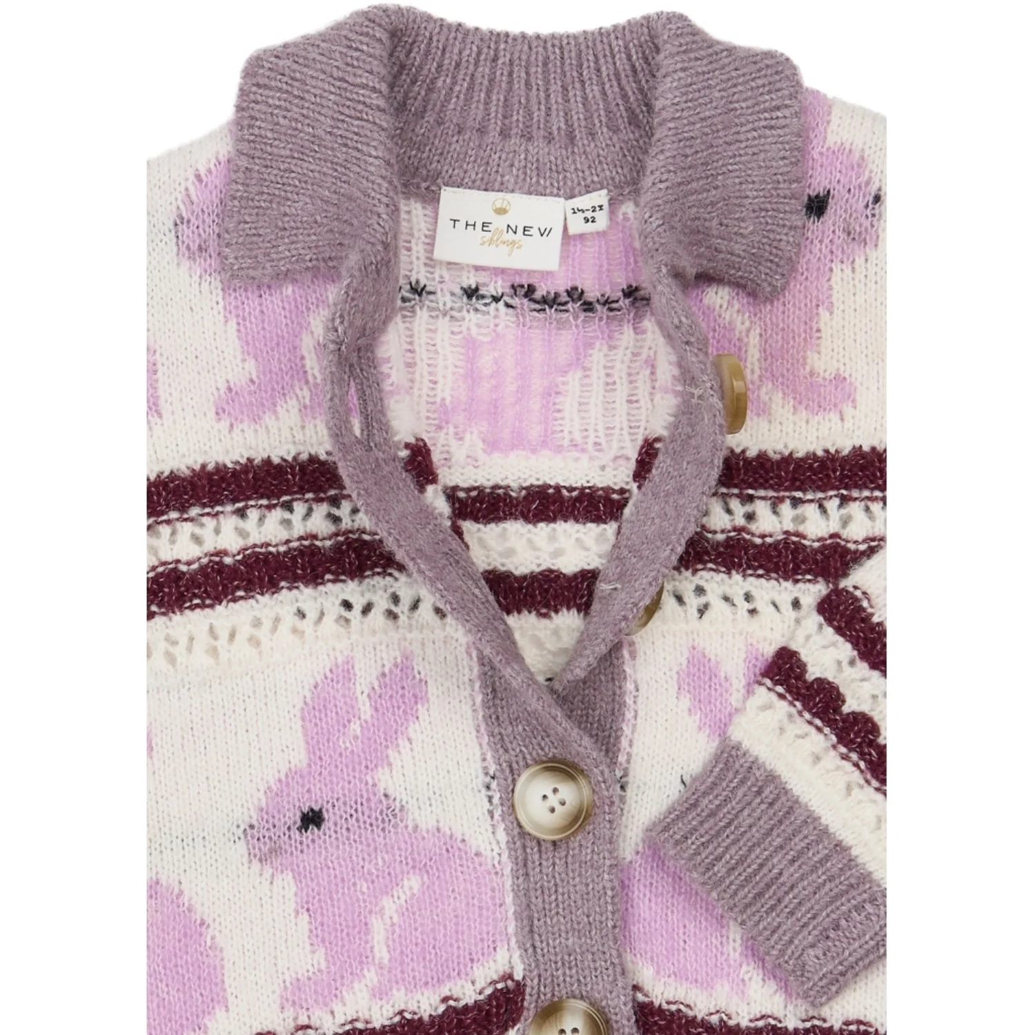 THE NEW Siblings Gardenia Striped Tnstval Jacquard Cardigan - Image 3