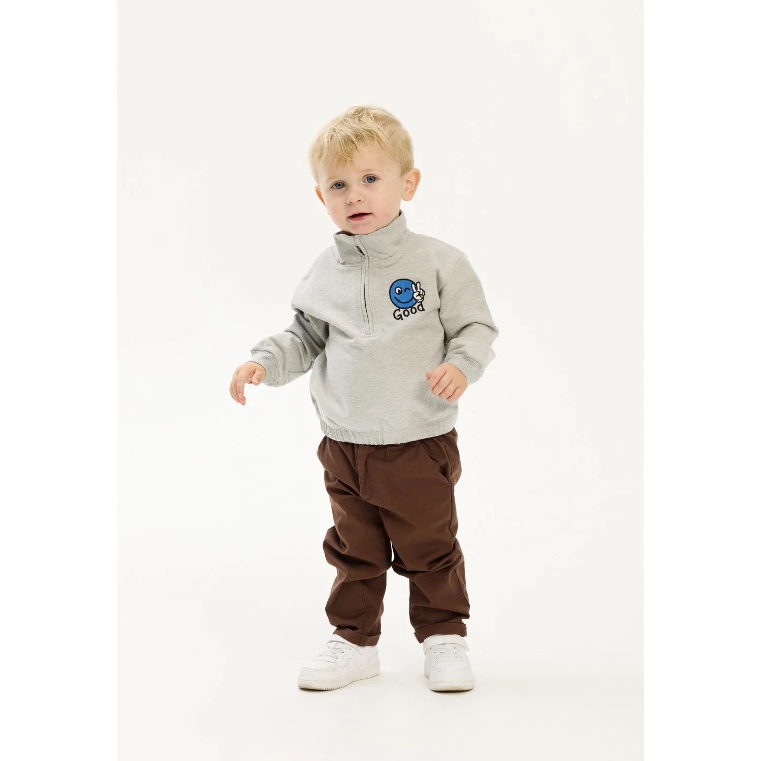 THE NEW Siblings Light Grey Melange TNSTPal OS Sweatshirt - Image 2