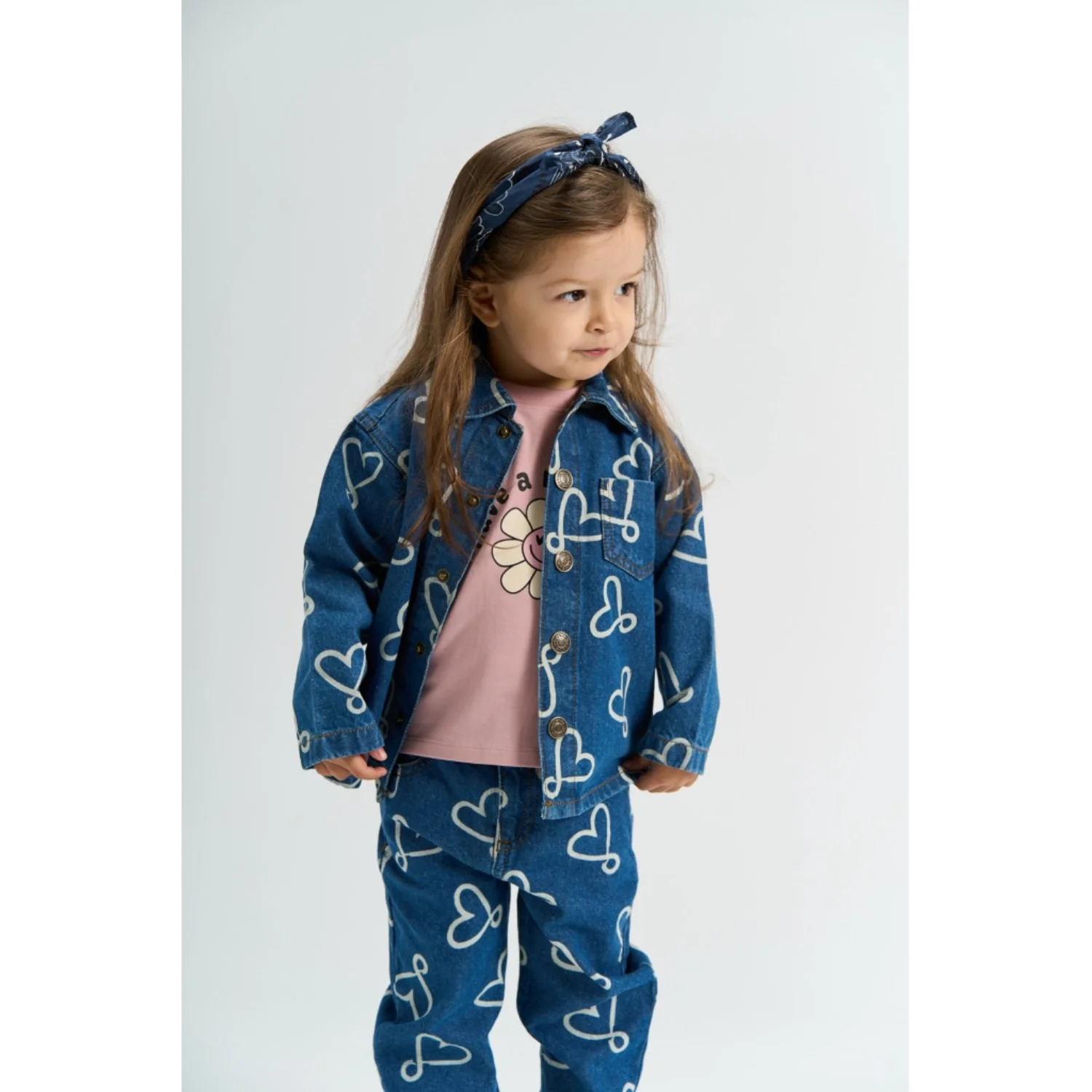 THE NEW Siblings Medium Blue Denim Aop Tnstshea Os Denim Overshirt - Image 2