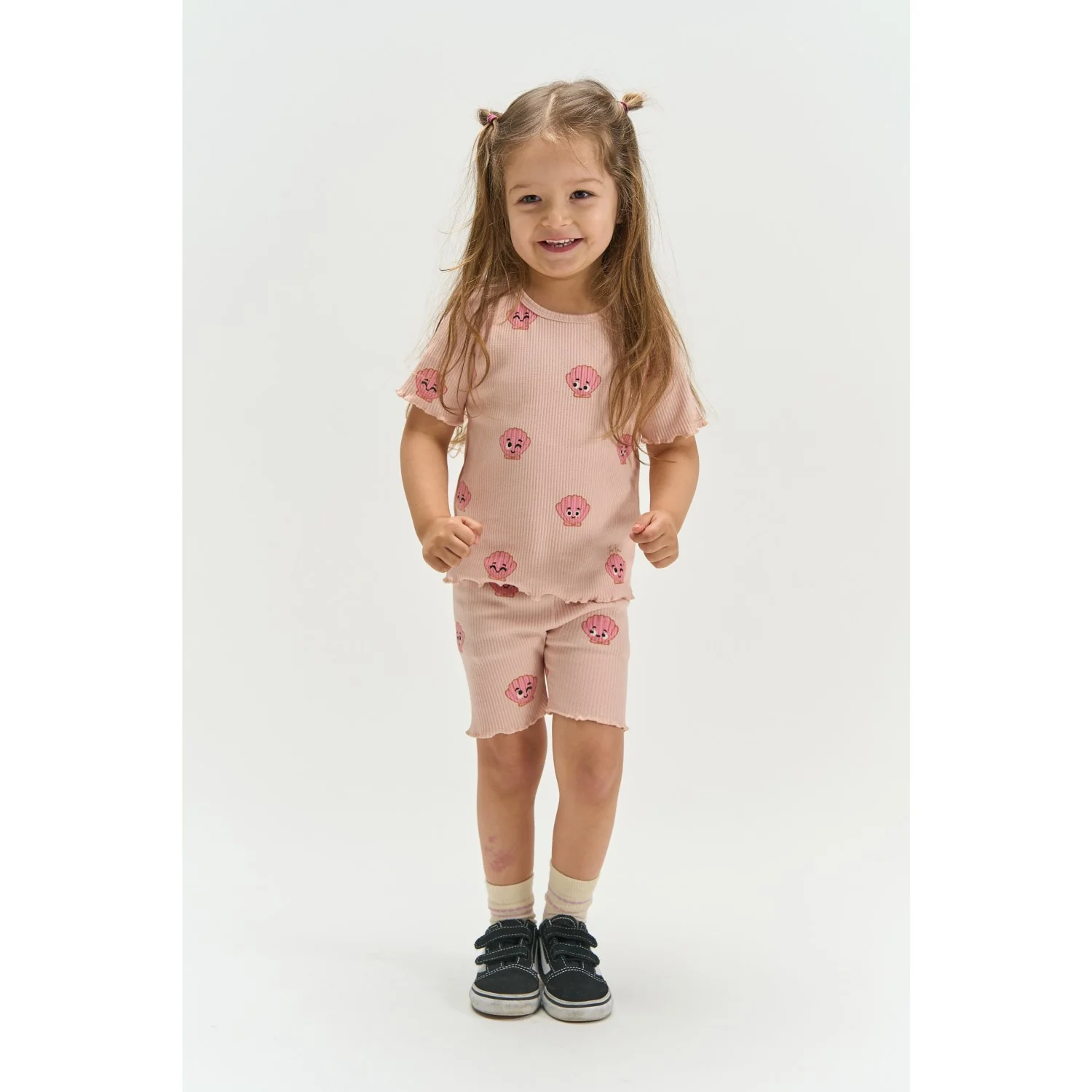 THE NEW Siblings Peach Whip Aop Tnsttinker S_S Rib Tee - Image 2