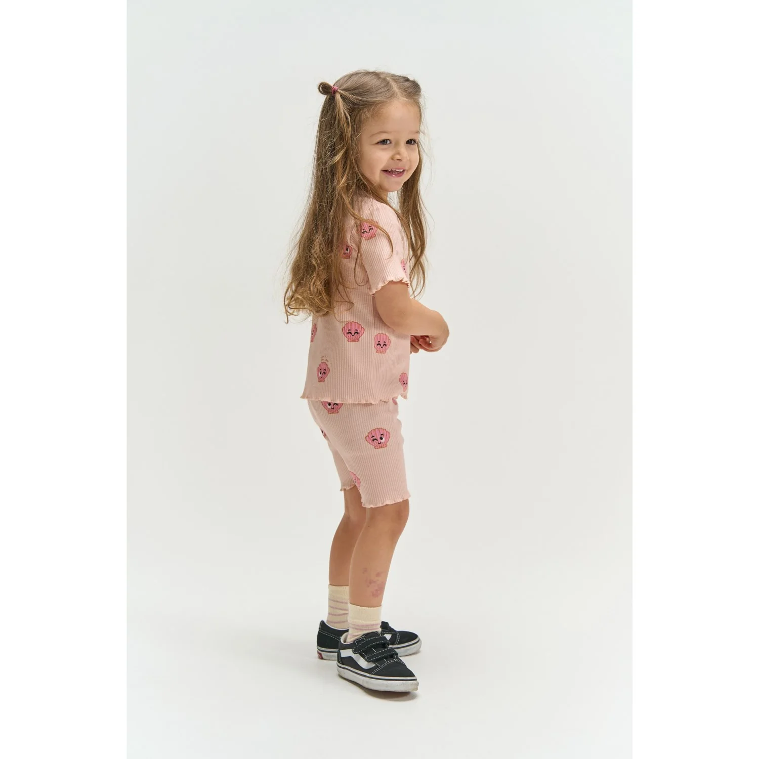 THE NEW Siblings Peach Whip Aop Tnsttinker S_S Rib Tee - Image 3