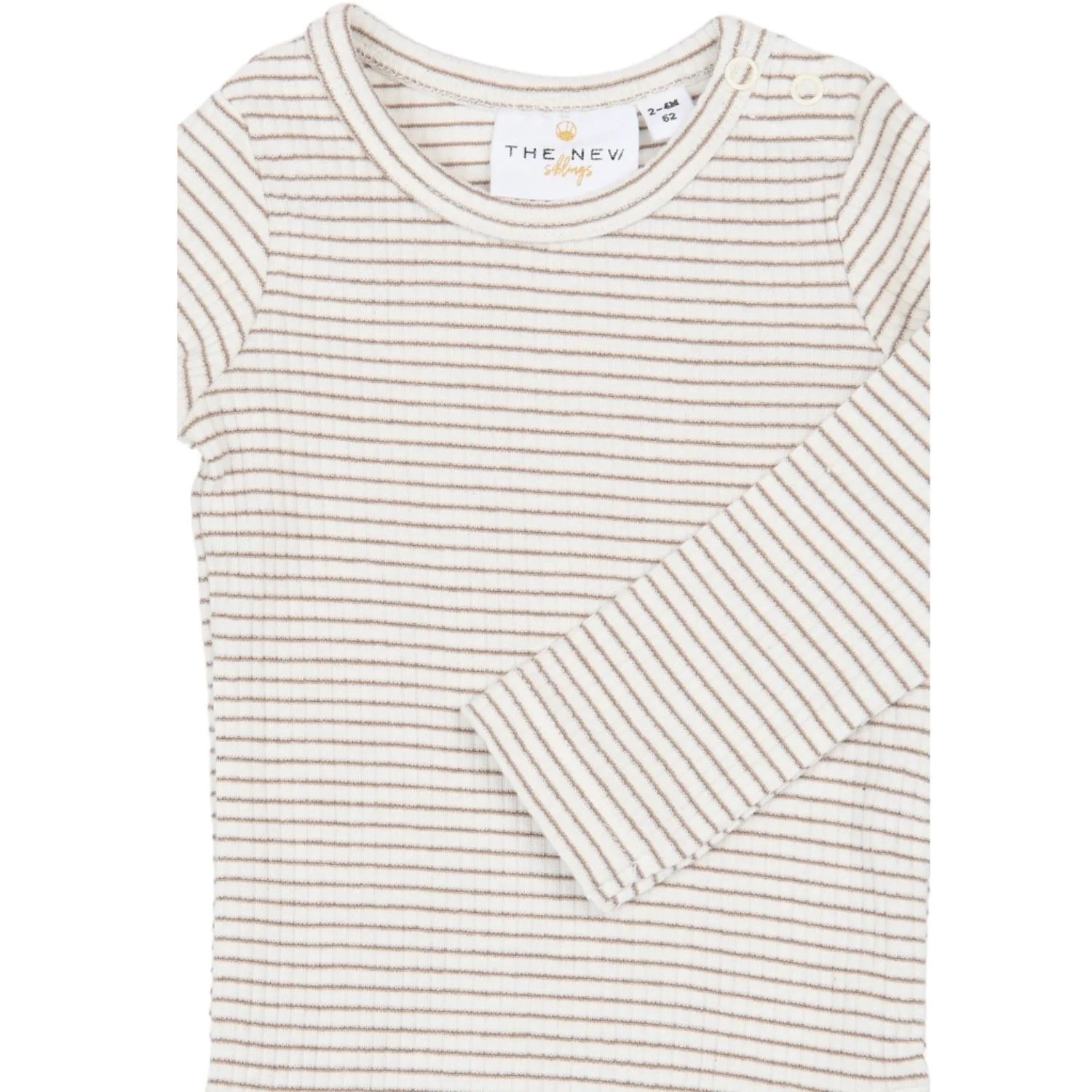 THE NEW Siblings Taupe Gray Striped Tn Tnsbvitus L_S Rib Body - Image 2