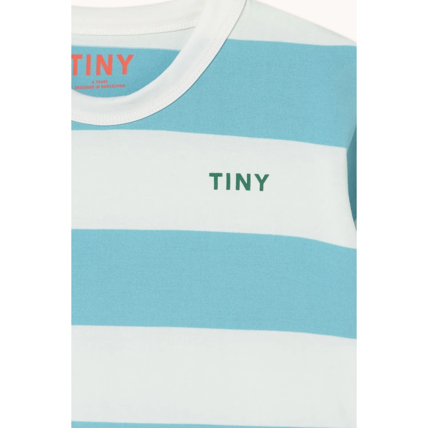TinyCottons Light Cyan Stripes Strik T-Shirt - Image 3