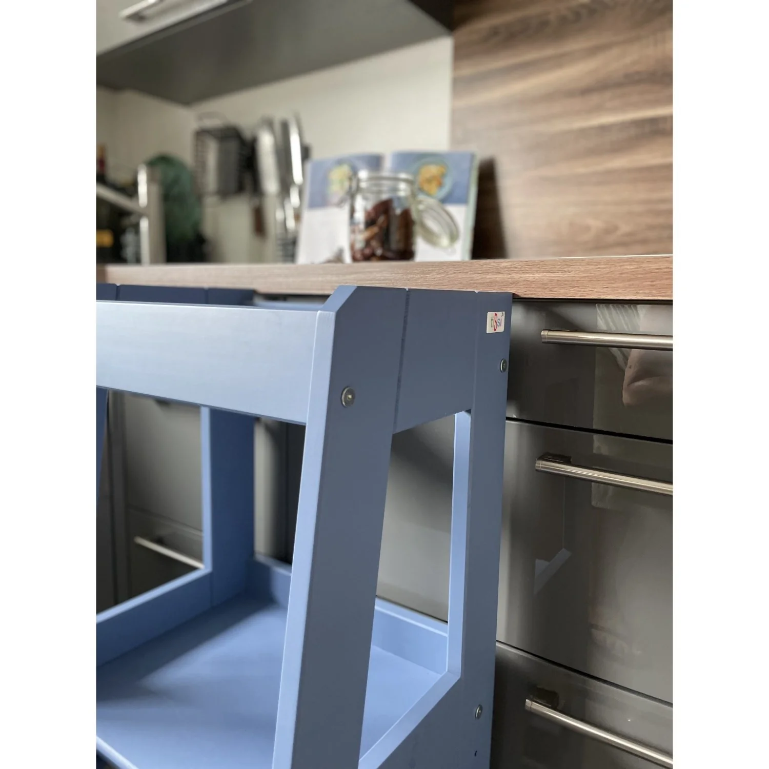 tiSsi® Dove Blue Laquer Felix Læringstårn Massiv Bøg - Image 6