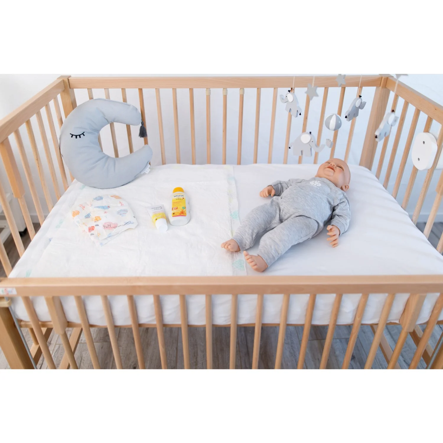 tiSsi® Nature Hajo Bedside Crib Massiv Bøg - Image 7