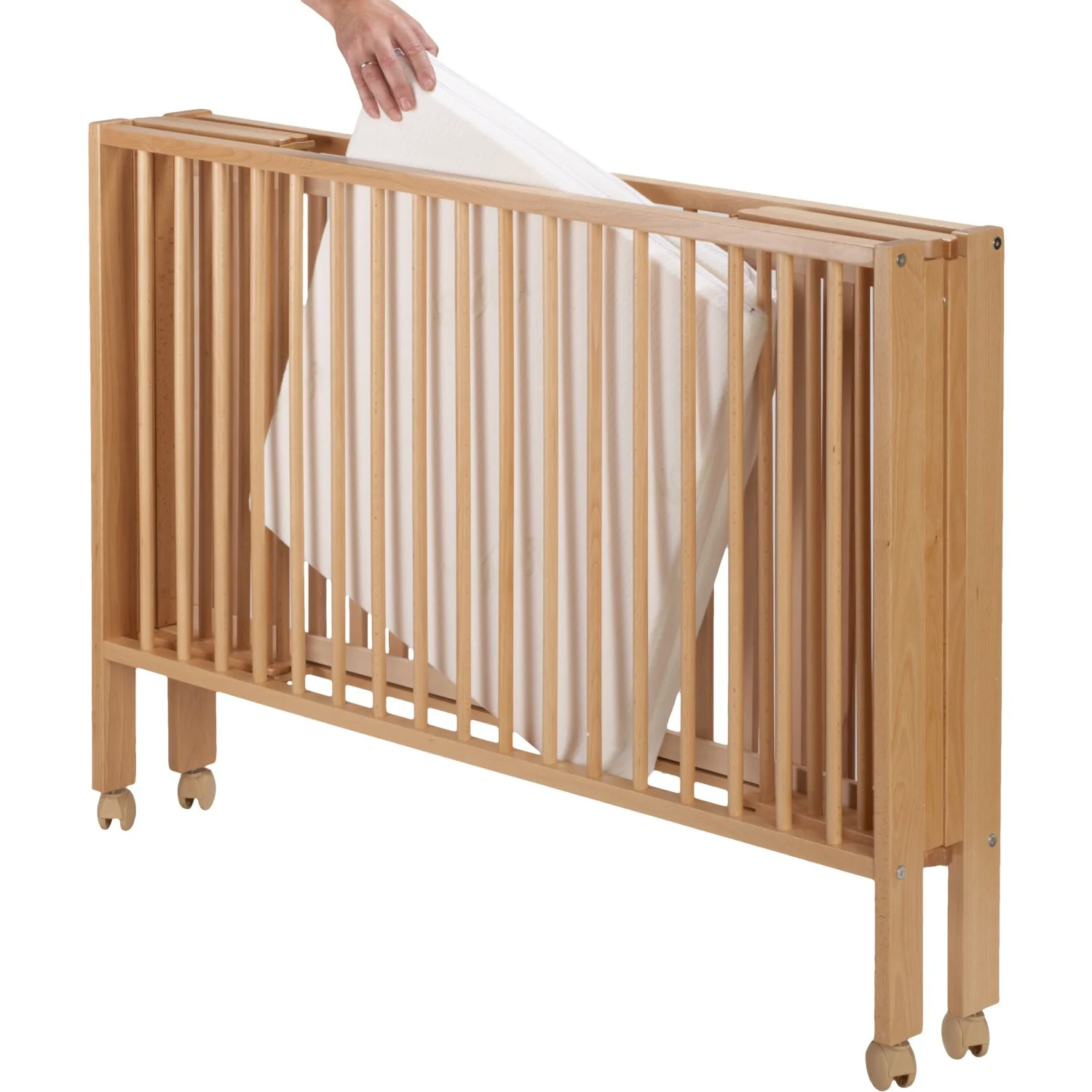 tiSsi® Nature Jori Sammenklappelig Børneseng Massiv Bøg - Image 19