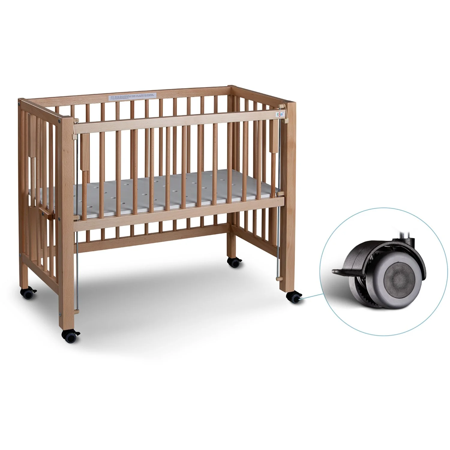 tiSsi® Nature Sophie Bedside Crib Massiv Bøg - Image 11