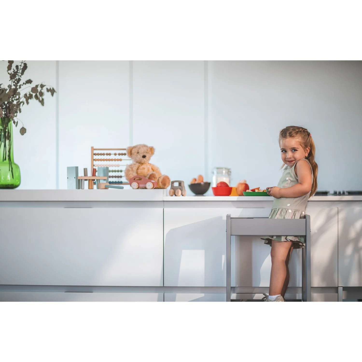 tiSsi® Stormy Grey Laquer Felix Læringstårn Massiv Bøg - Image 9