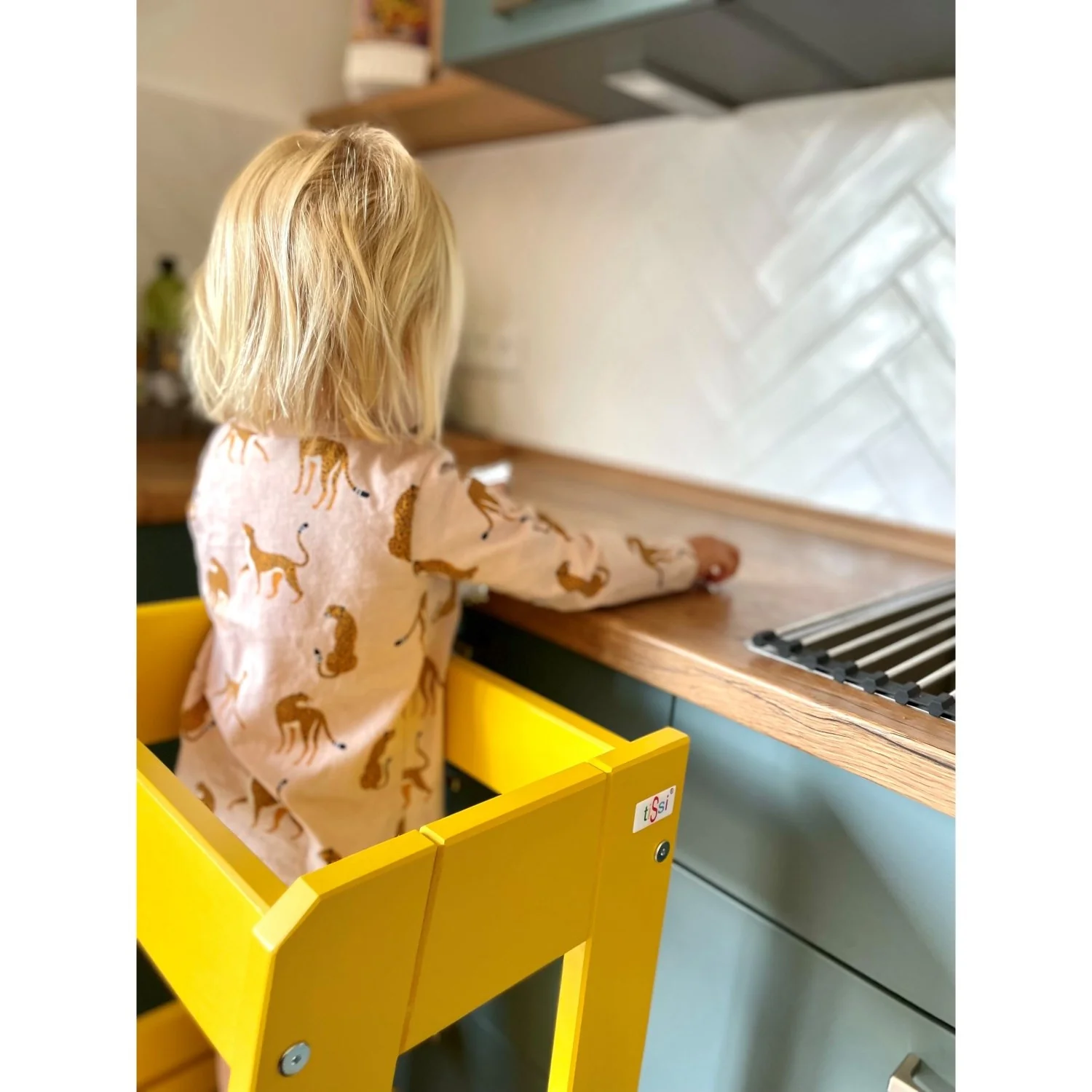 tiSsi® Sun Yellow Laquer Felix Læringstårn Massiv Bøg - Image 8