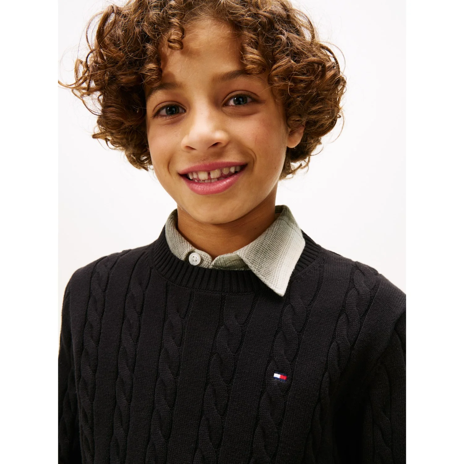 Tommy Hilfiger Black Bomuld Cable Sweater - Image 8