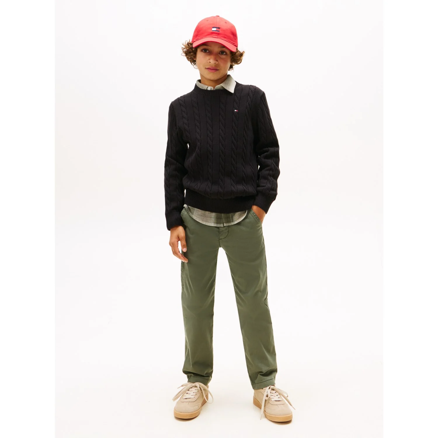 Tommy Hilfiger Black Bomuld Cable Sweater - Image 9