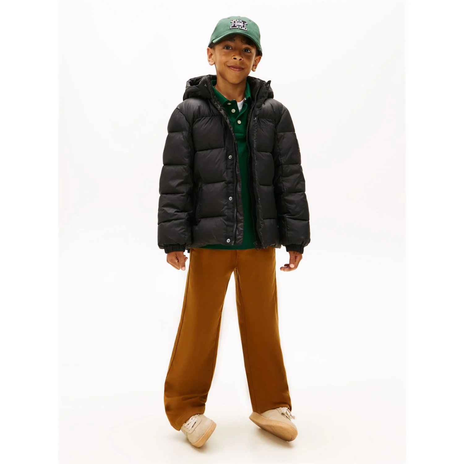 Tommy Hilfiger Black Matt Og Shine Embossed Jakke - Image 4