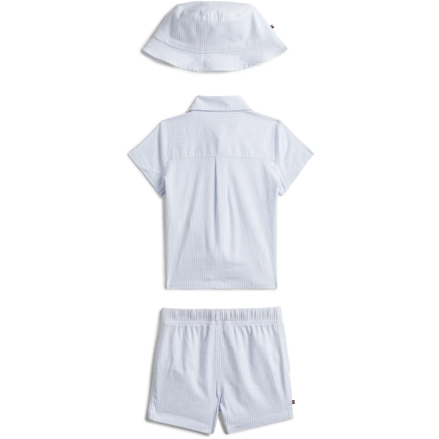 Tommy Hilfiger Blue Stripe Ithaca Shorts Skjorte Hue Giftbox - Image 2