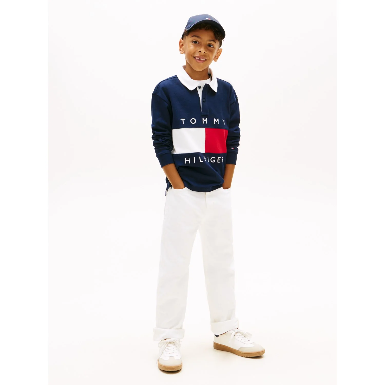 Tommy Hilfiger Dark Night Navy Heritage Flag Jersey Polo Ls - Image 4
