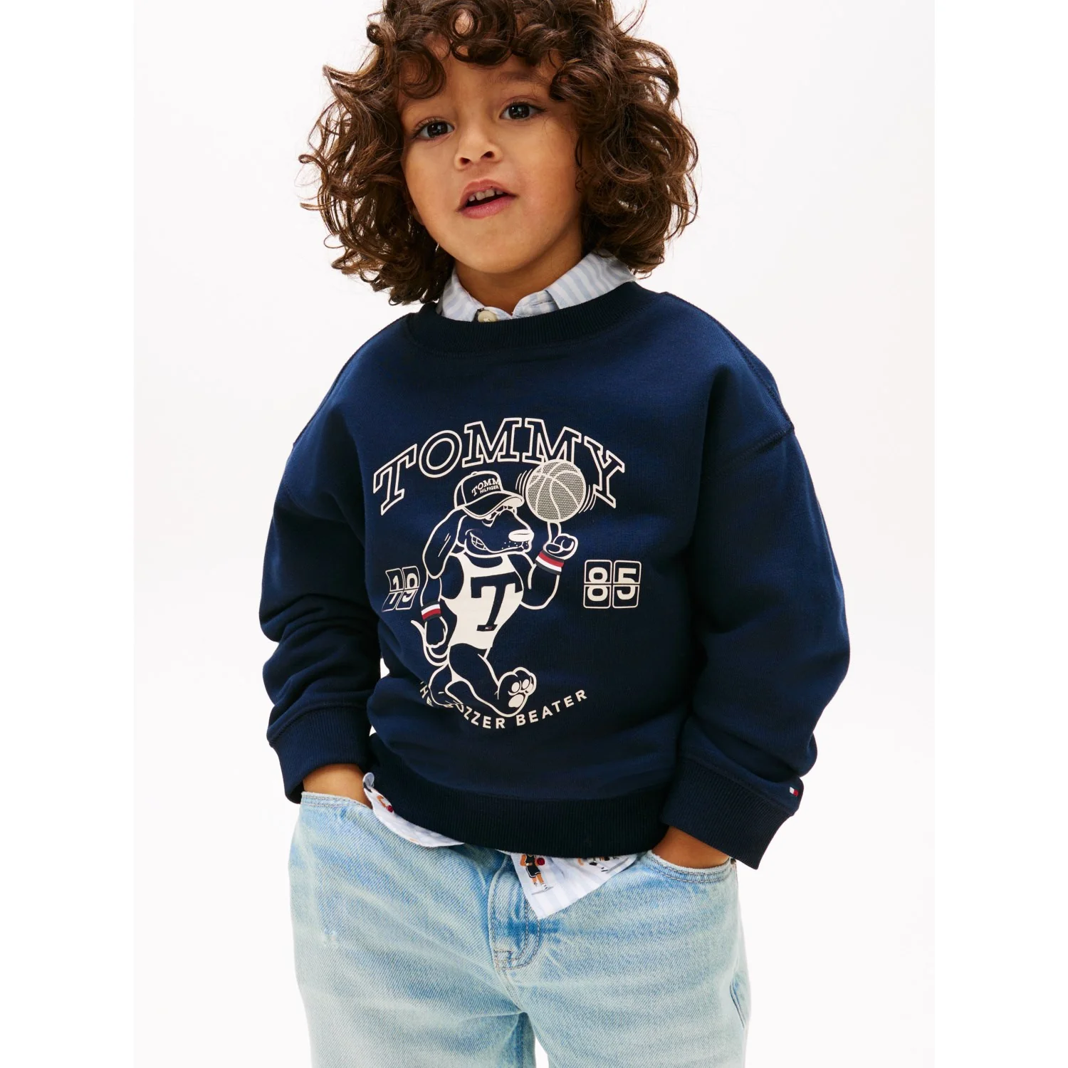 Tommy Hilfiger Dark Night Navy Lb Printed Graphic Sweatshirt - Image 3