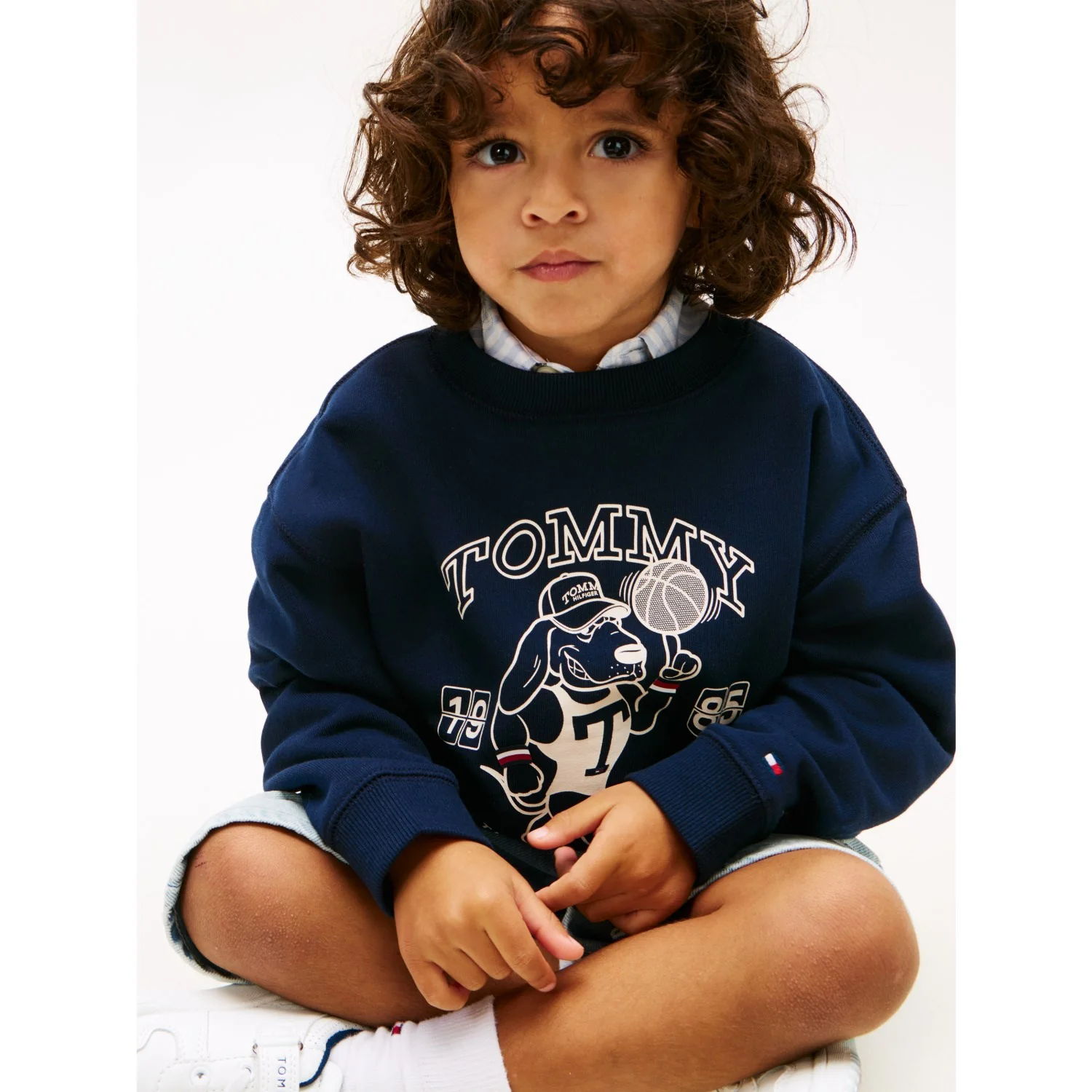 Tommy Hilfiger Dark Night Navy Lb Printed Graphic Sweatshirt - Image 4