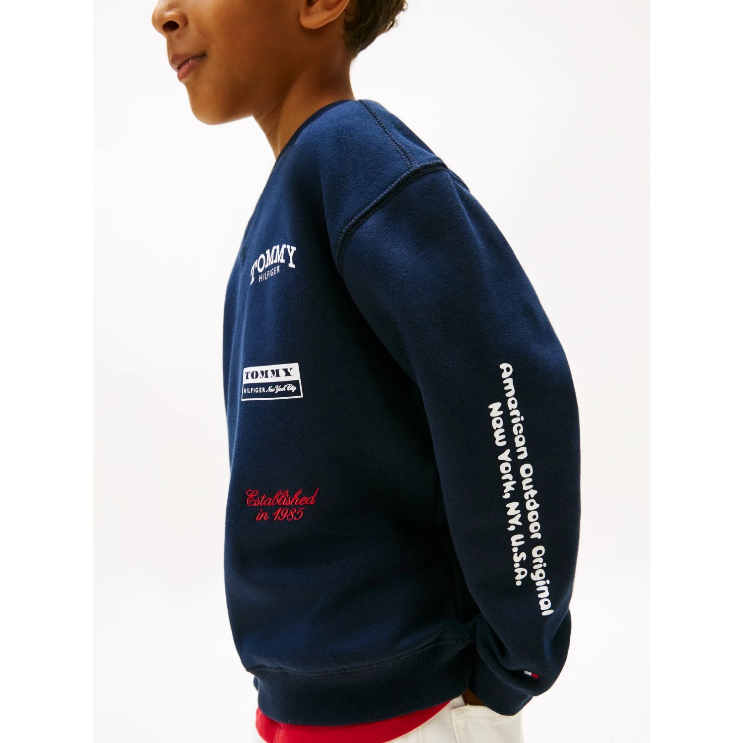 Tommy Hilfiger Dark Night Navy Multi Print Sweatshirt - Image 3