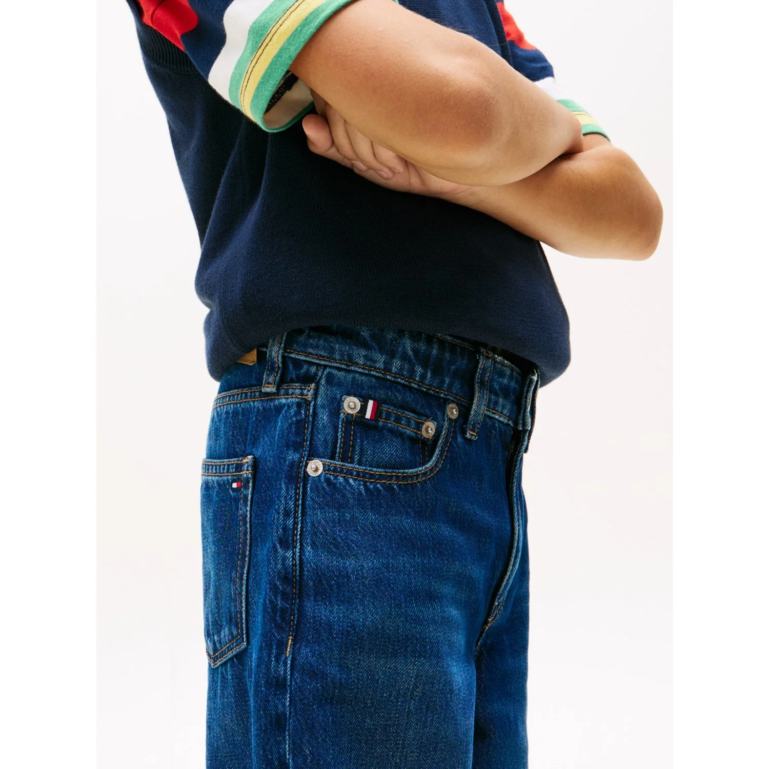 Tommy Hilfiger Darkused Barrel Dark Blue Jeans - Image 4