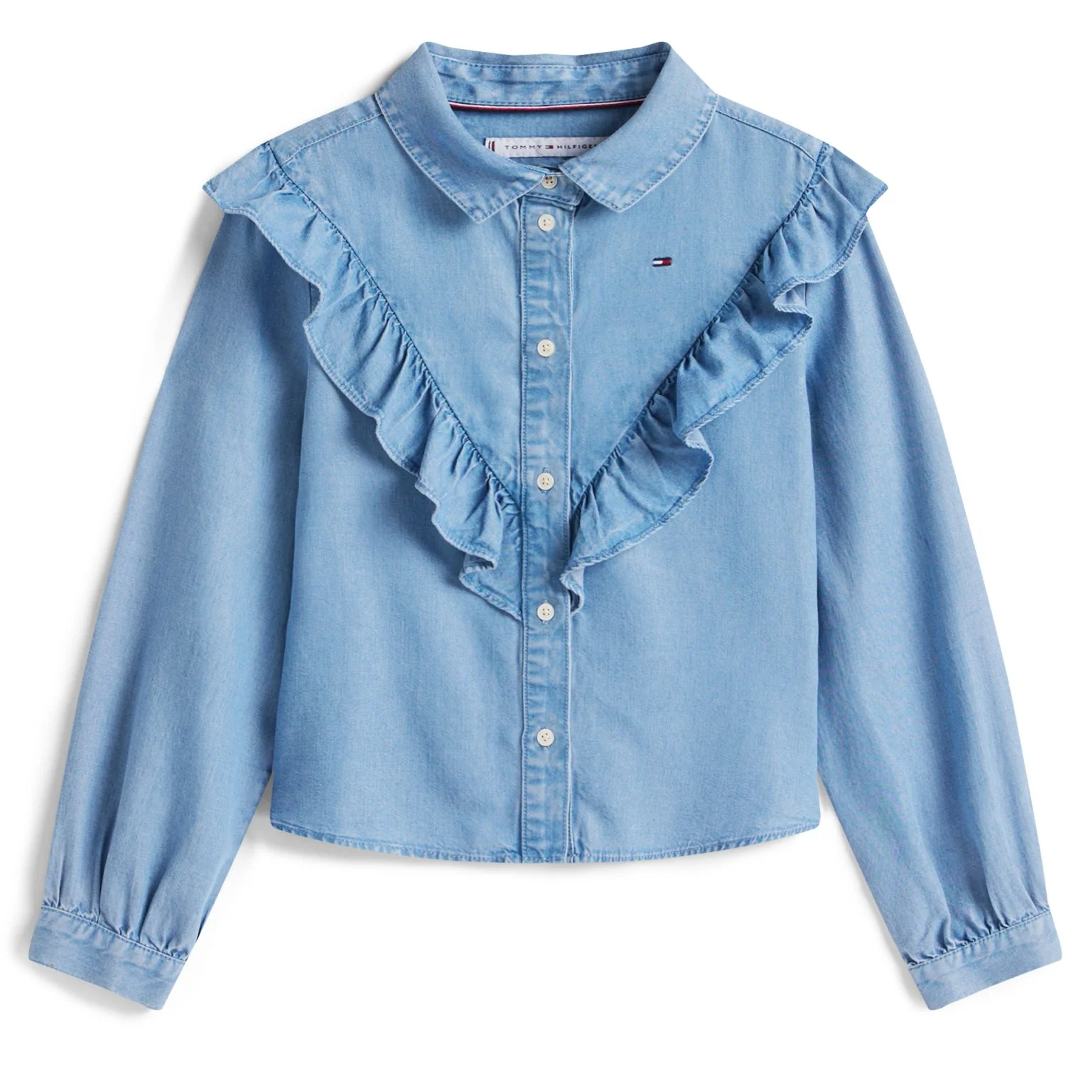 Tommy Hilfiger Denim Ruffle Bluse L/S