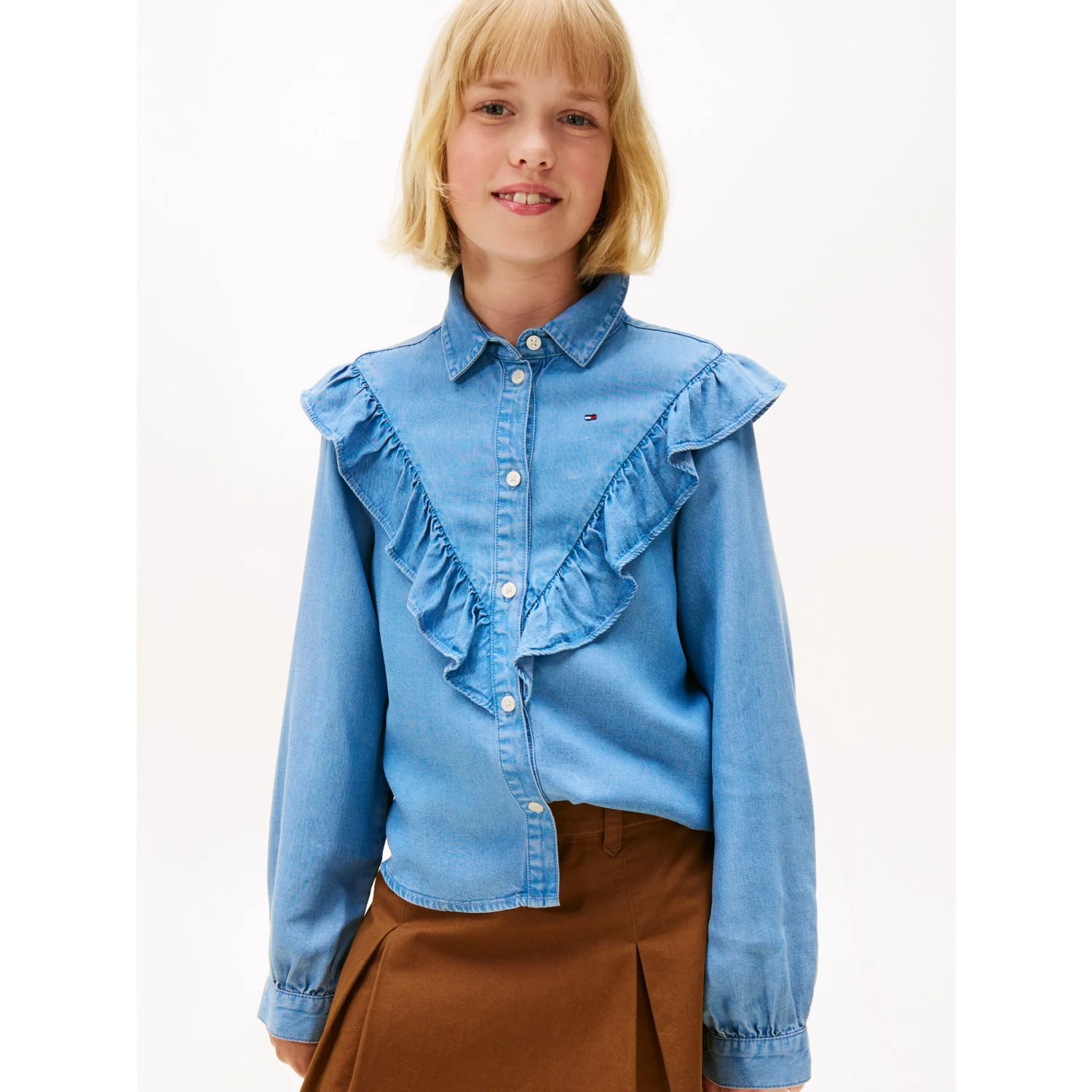 Tommy Hilfiger Denim Ruffle Bluse L/S - Image 2