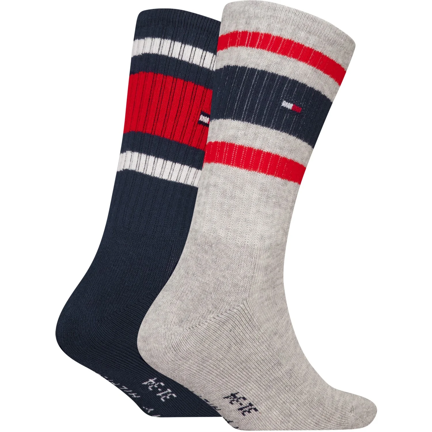 Tommy Hilfiger Grey Melange Th Kids Strømpe 2P Sport Stripe - Image 2