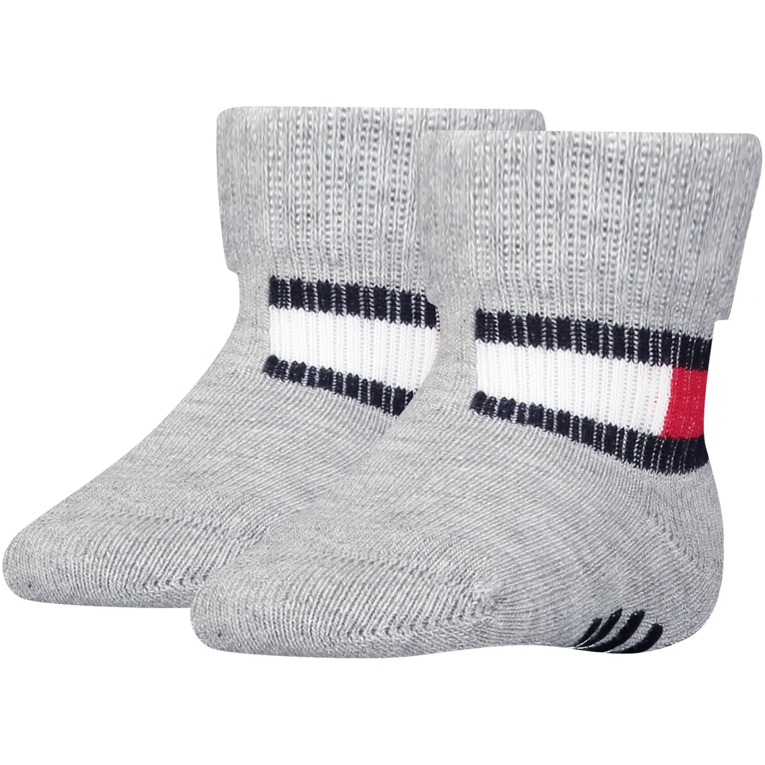 Tommy Hilfiger Light Grey Melange Th Baby Strømpe 2P Flag Strømpe