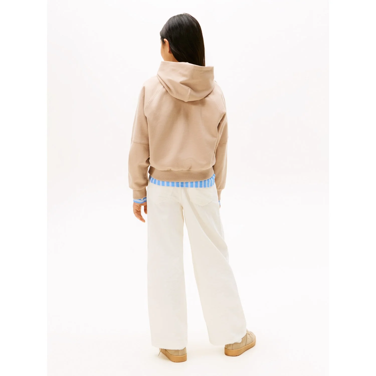 Tommy Hilfiger Malted Milk Tonal Crest Hættetrøje - Image 5