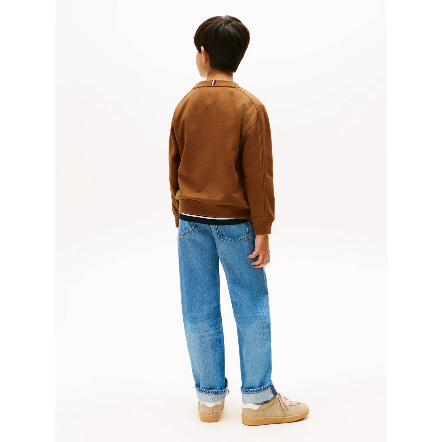 Tommy Hilfiger Pecan Nut Varsity Raised Print Sweatshirt - Image 10