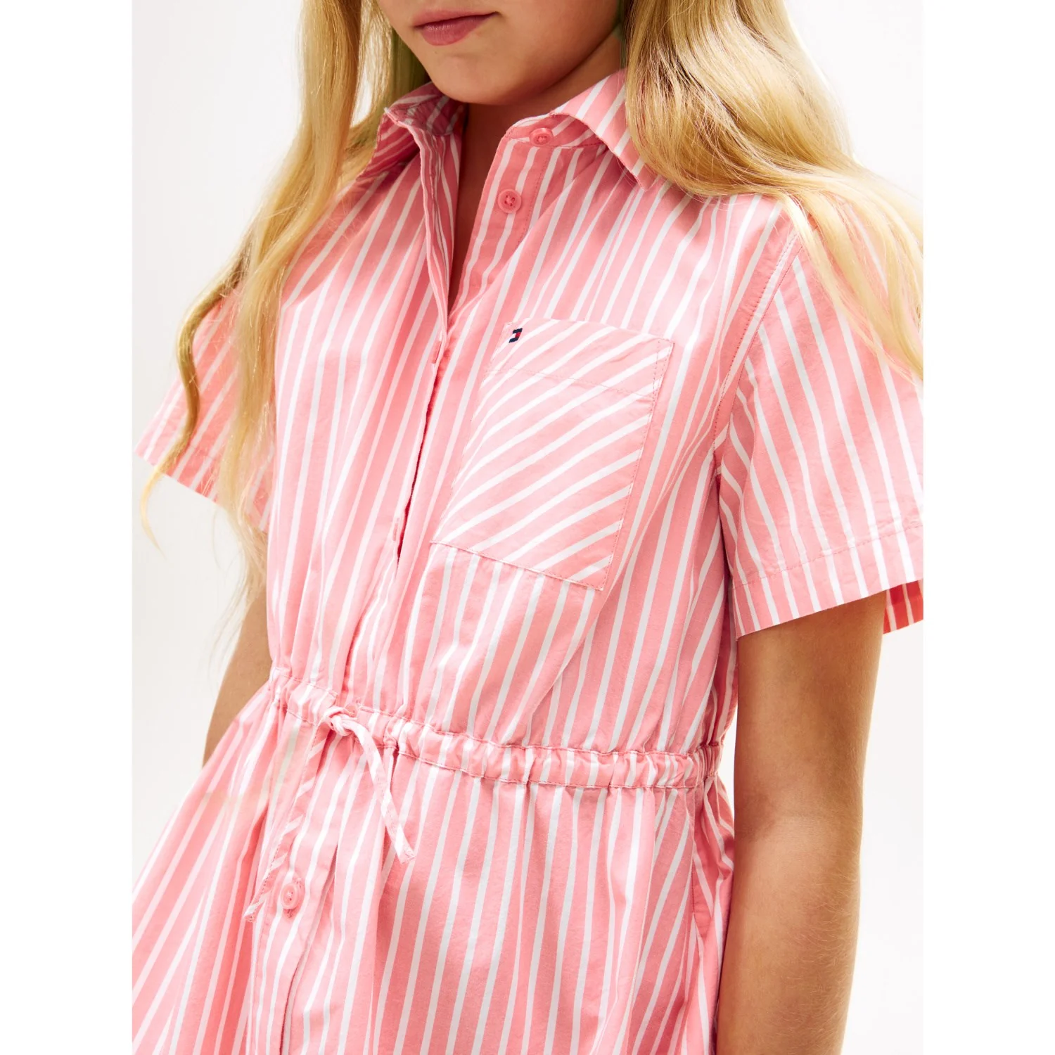 Tommy Hilfiger Tropical Blush Stripes Poplin Stripes Skjorte Kjole - Image 3
