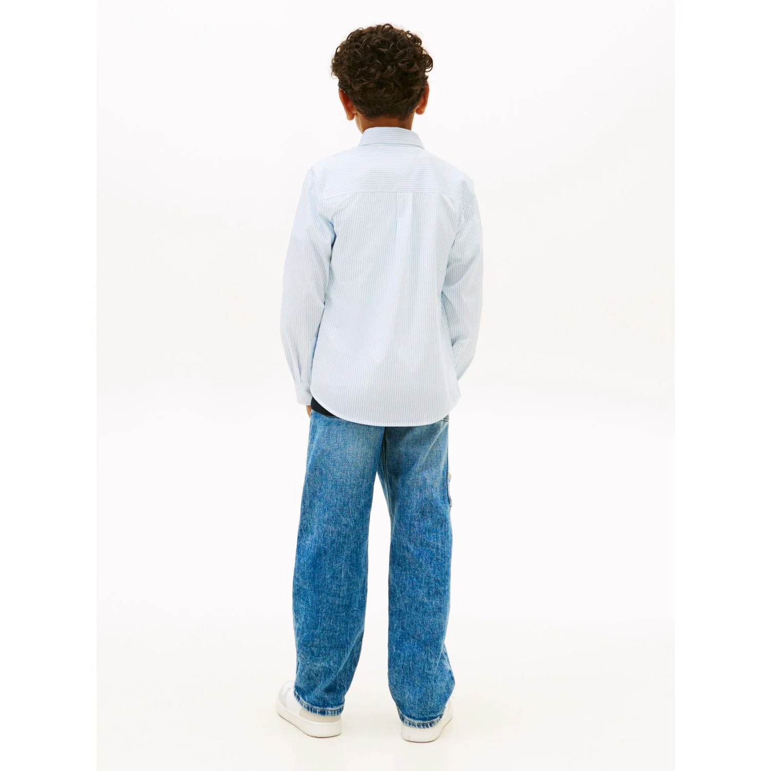 Tommy Hilfiger White Breezy Blue Stripe Aop Jersey Skjorte - Image 5