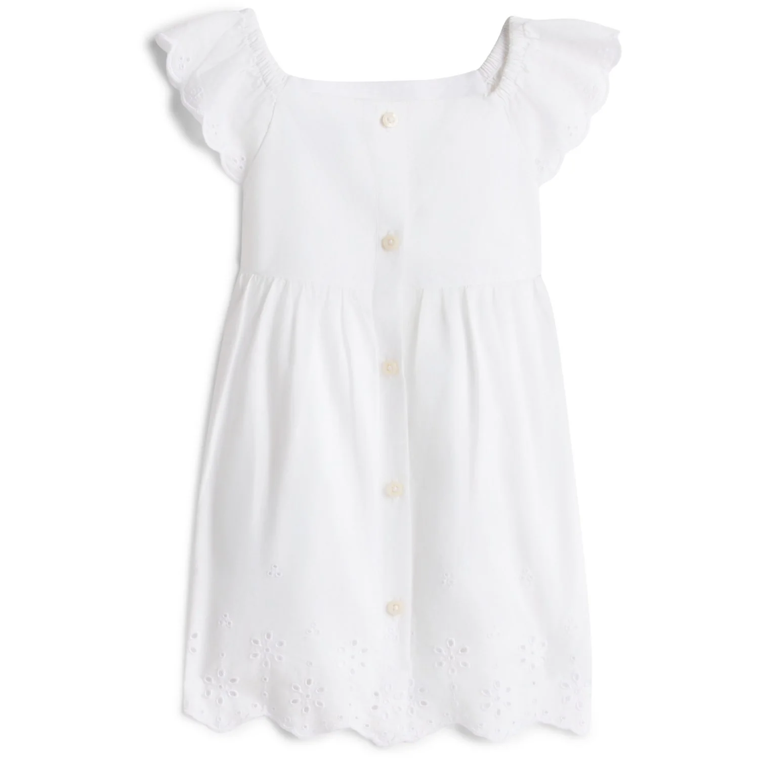 Tommy Hilfiger White Broiderie Anglaise Kjole S/S - Image 2