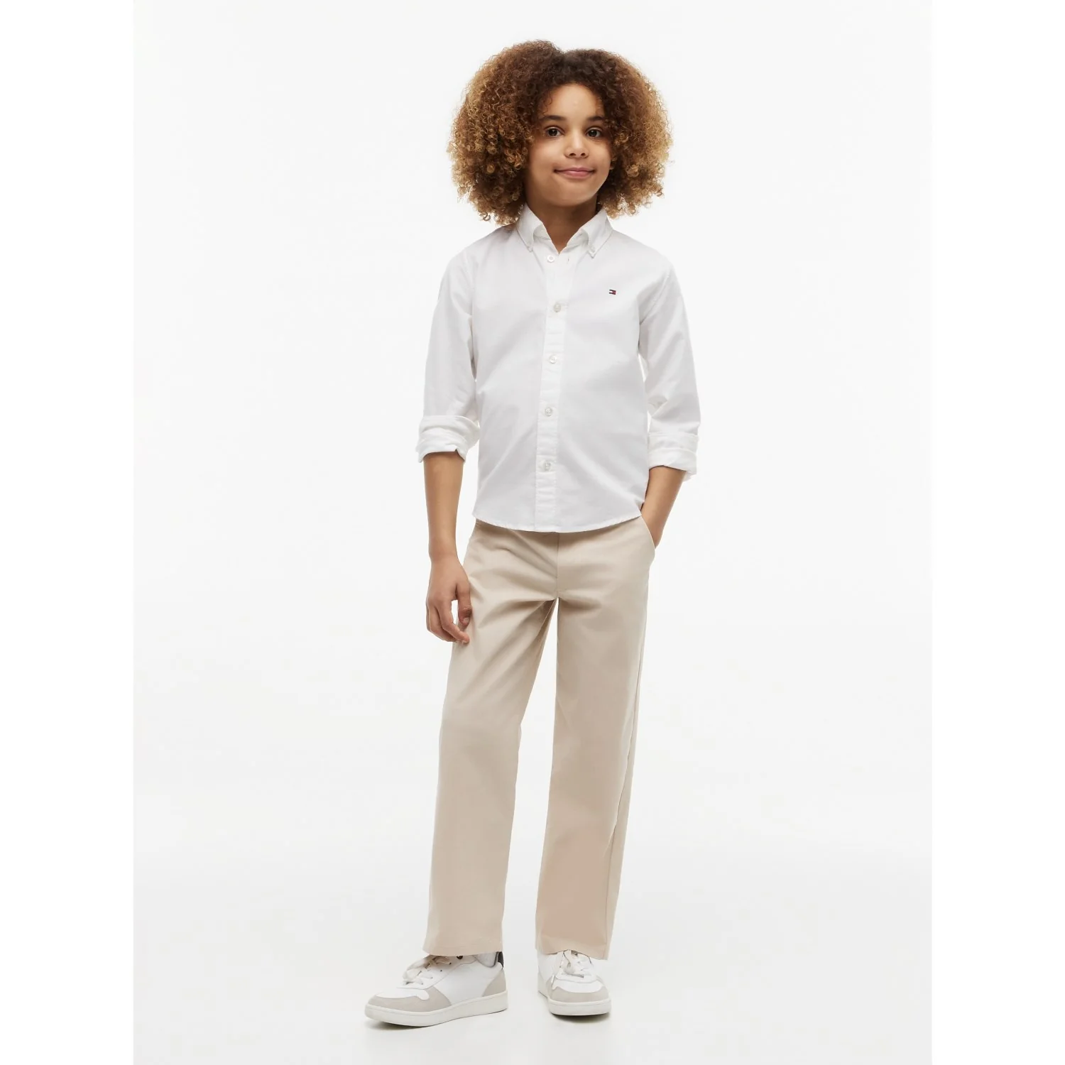 Tommy Hilfiger White Flag Oxford Skjorte Ls - Image 4